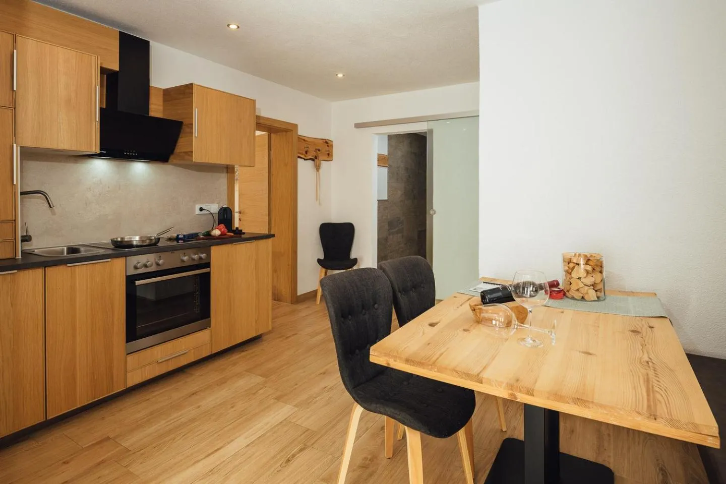 Kitchen or kitchenette in Haus Piz Lad