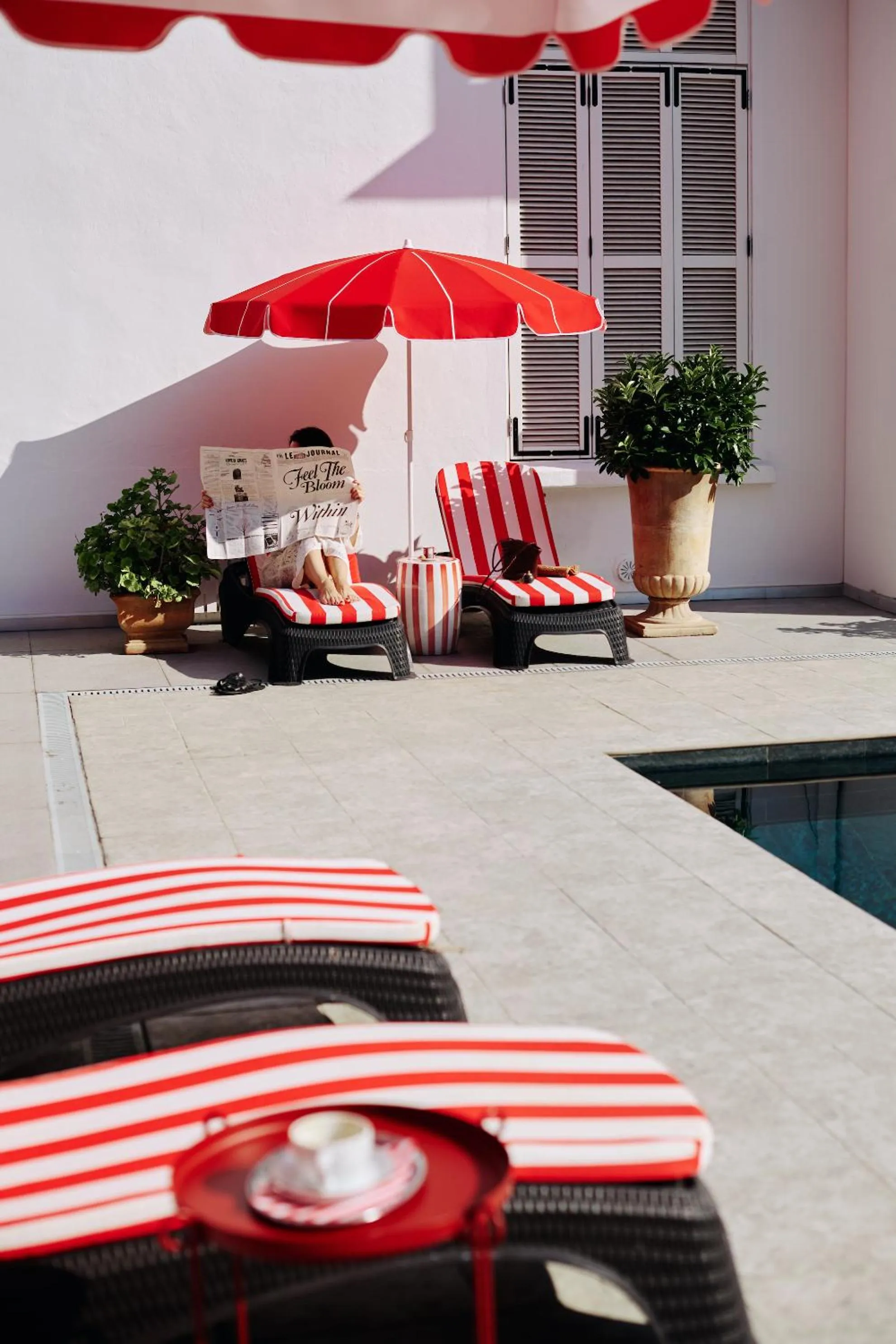 Pool view in Büyükada Splendid Palace Hotel