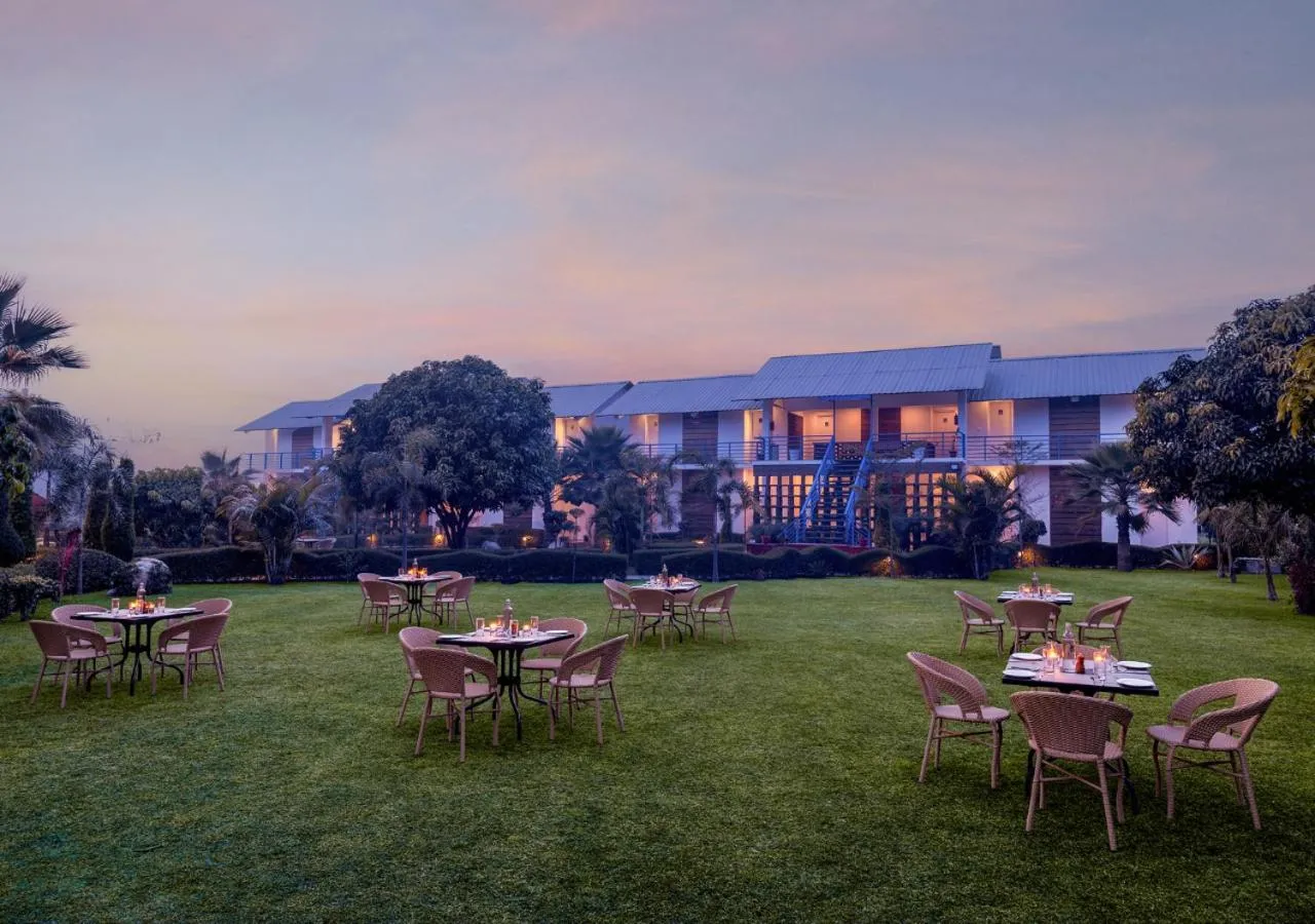 Facade/entrance in juSTa Lazy Haven Corbett, Uttarakhand