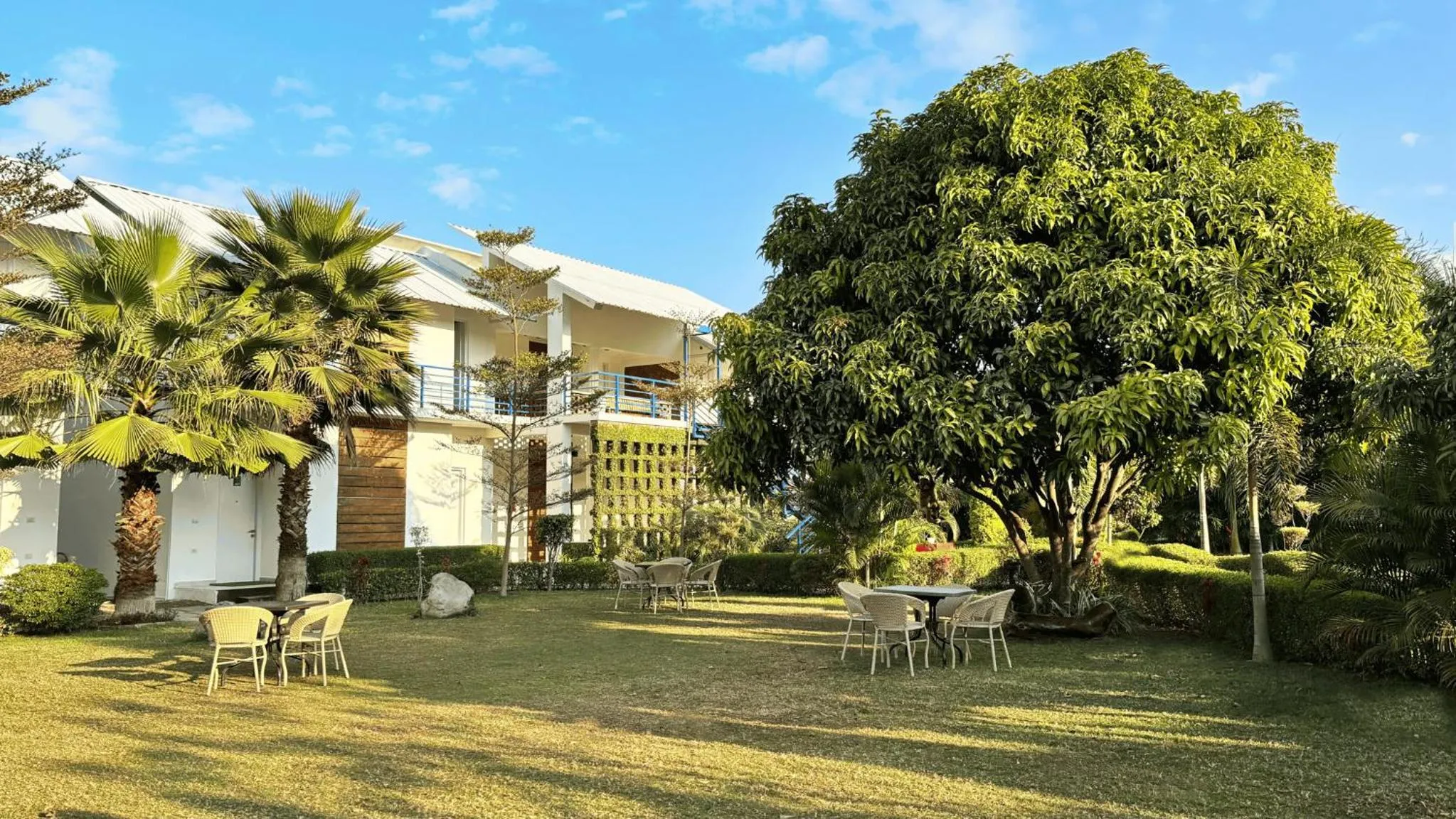 Garden in juSTa Lazy Haven Corbett, Uttarakhand