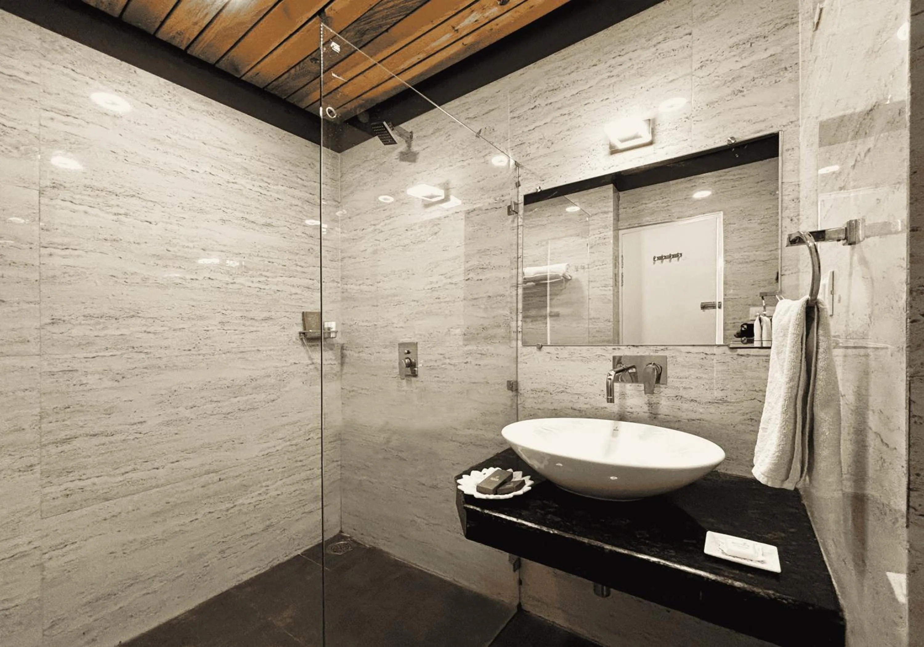 Bathroom in juSTa Lazy Haven Corbett, Uttarakhand