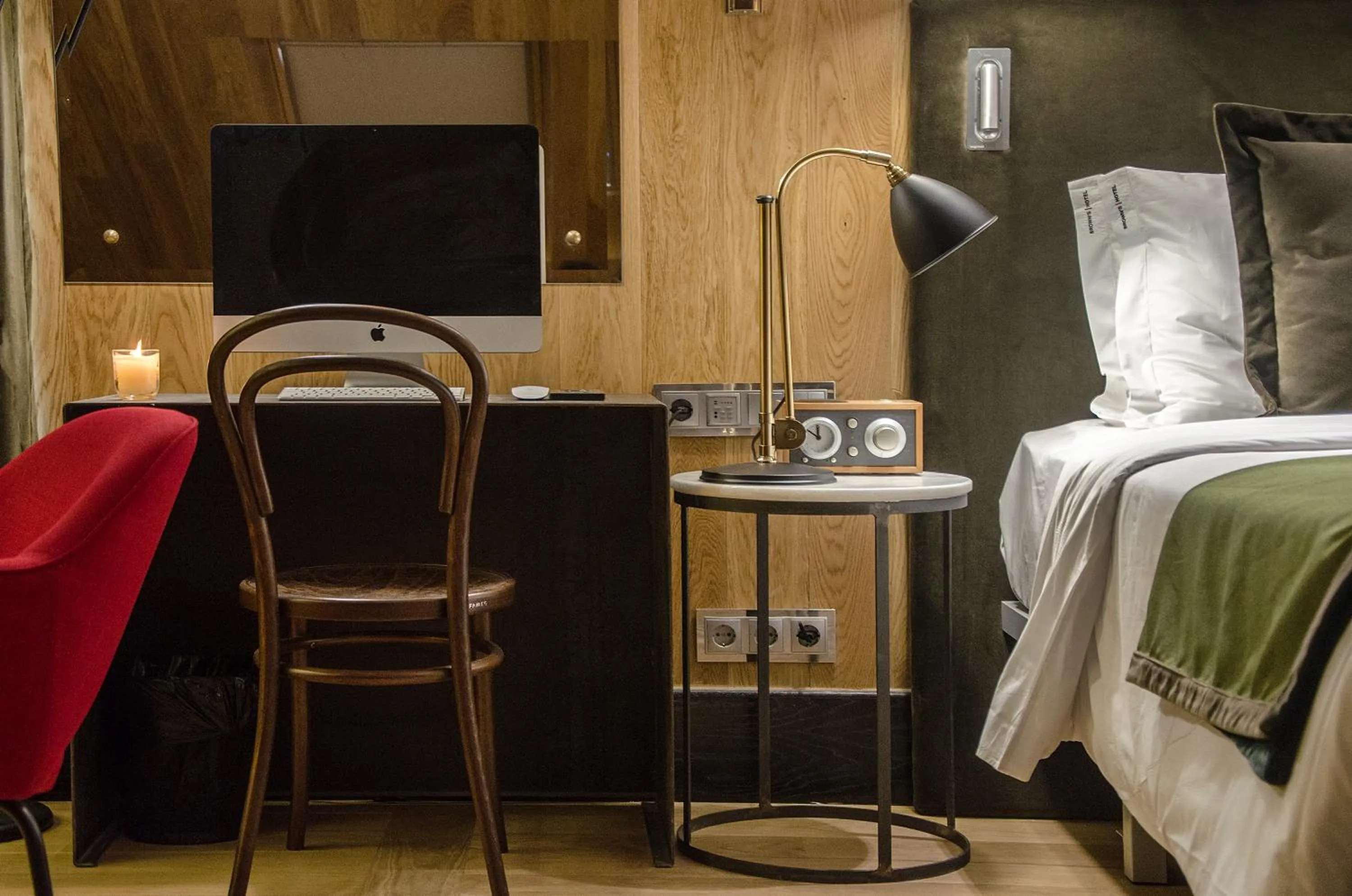 Decorative detail, Bed in Browns Central Hotel