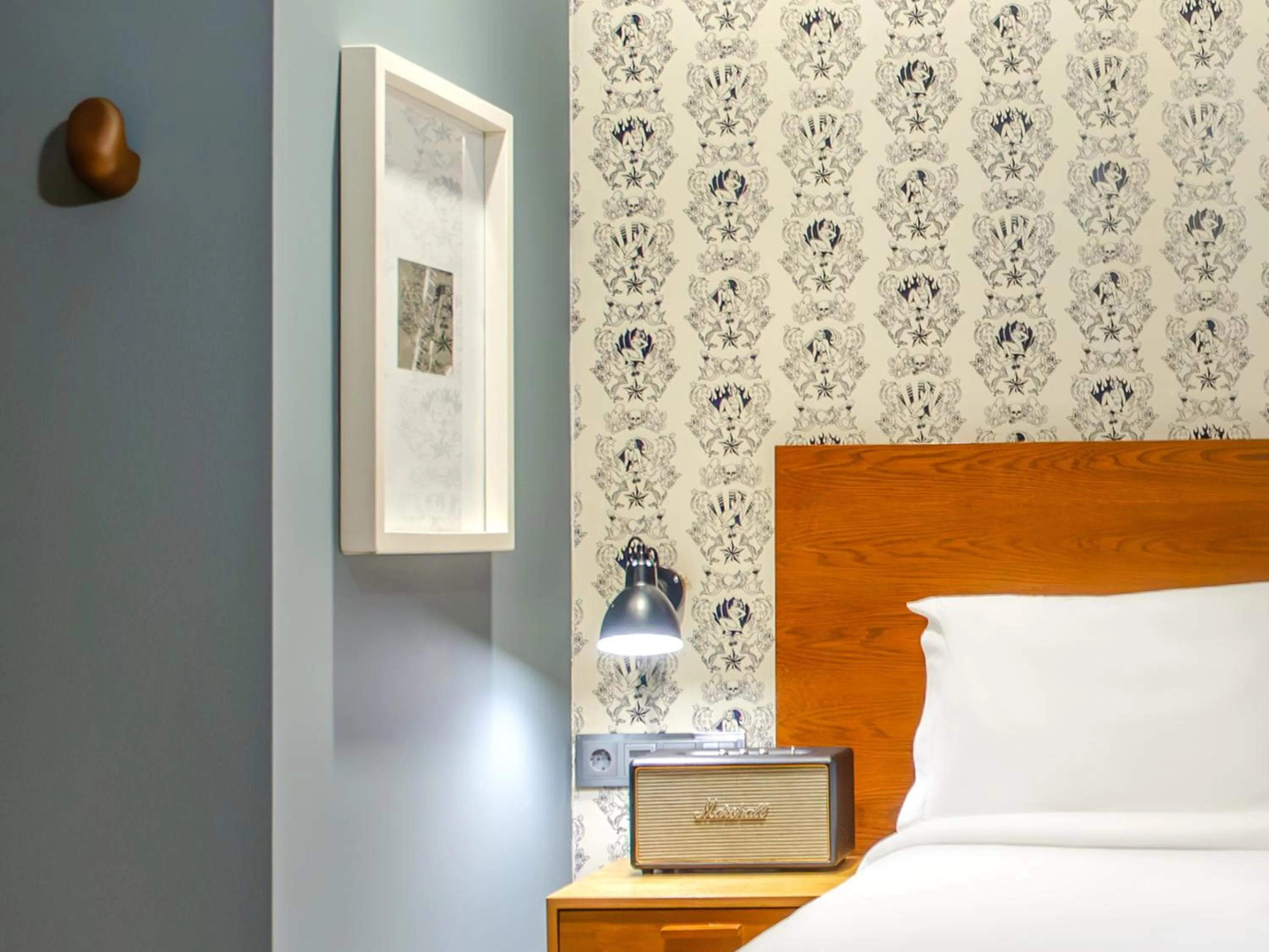 Decorative detail, Bed in Browns Central Hotel