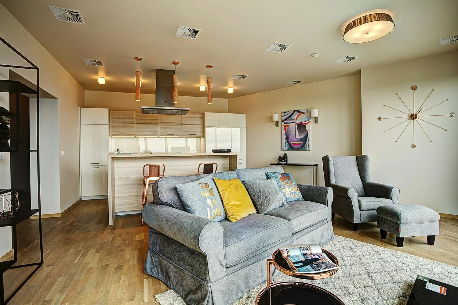 Living room in In The Sky - Apartamenty w Sky Tower