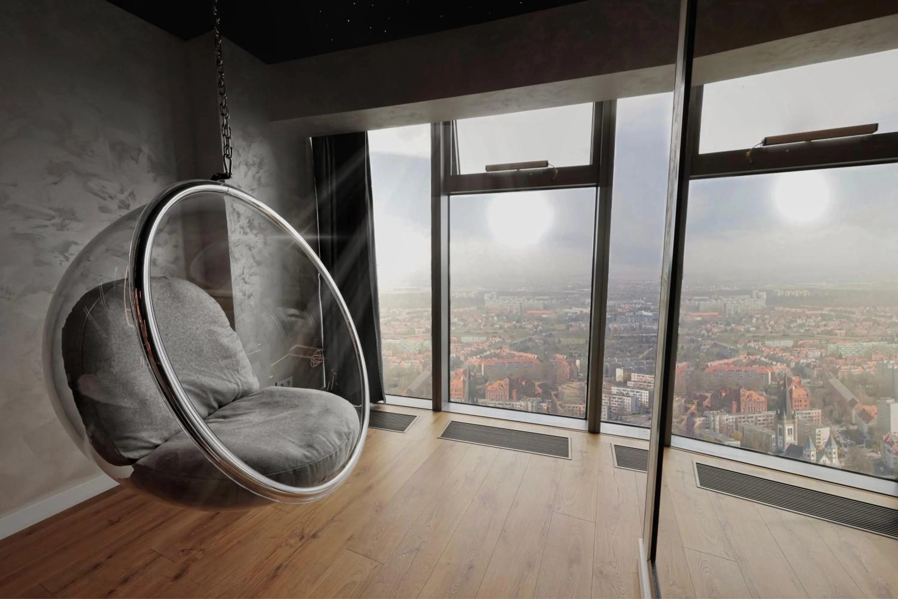 Bird's eye view in In The Sky - Apartamenty w Sky Tower