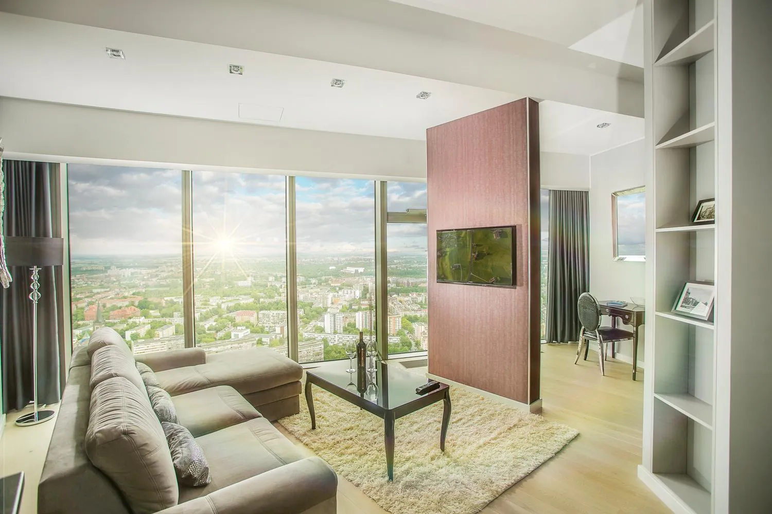 Living room in In The Sky - Apartamenty w Sky Tower