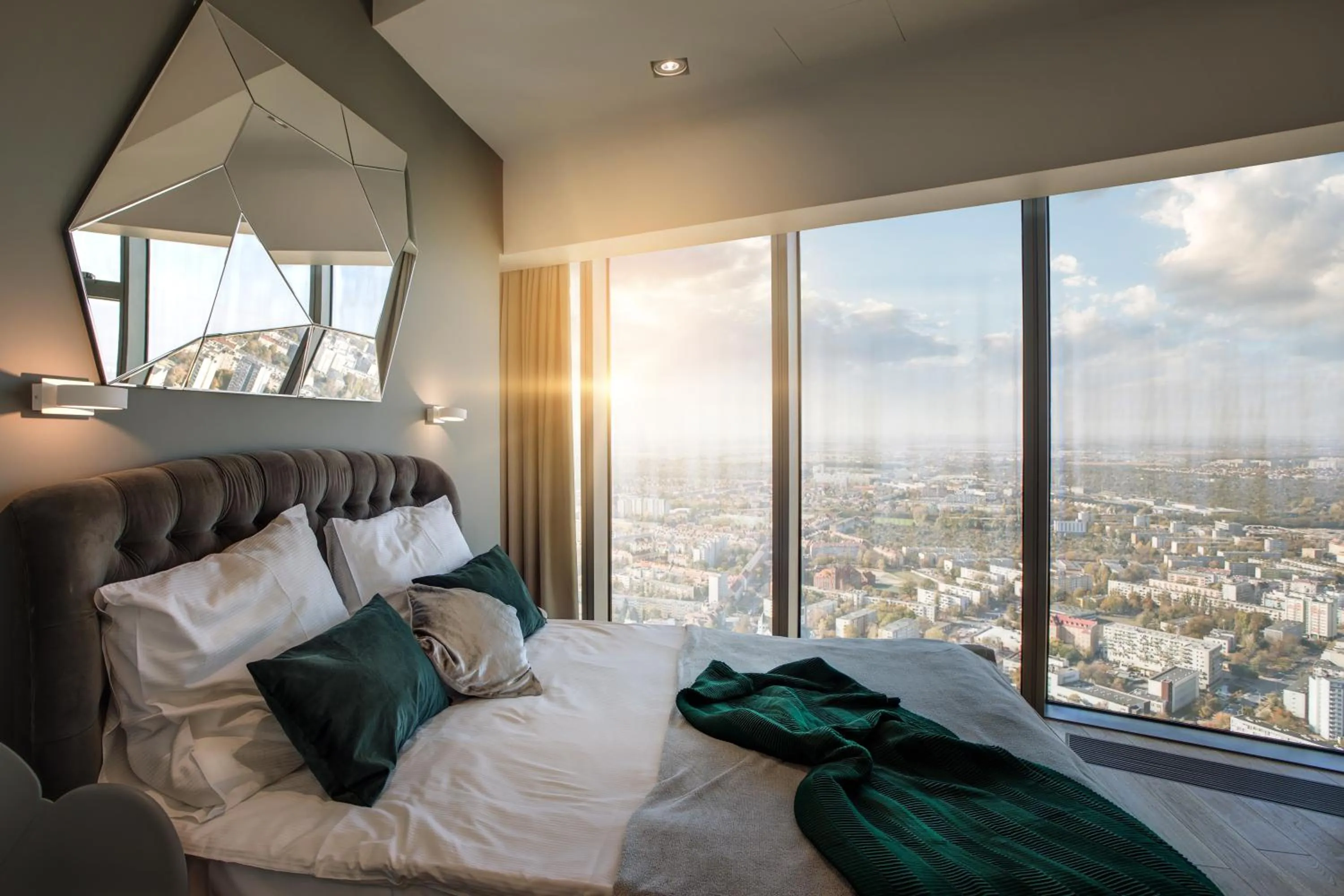 Bed in In The Sky - Apartamenty w Sky Tower