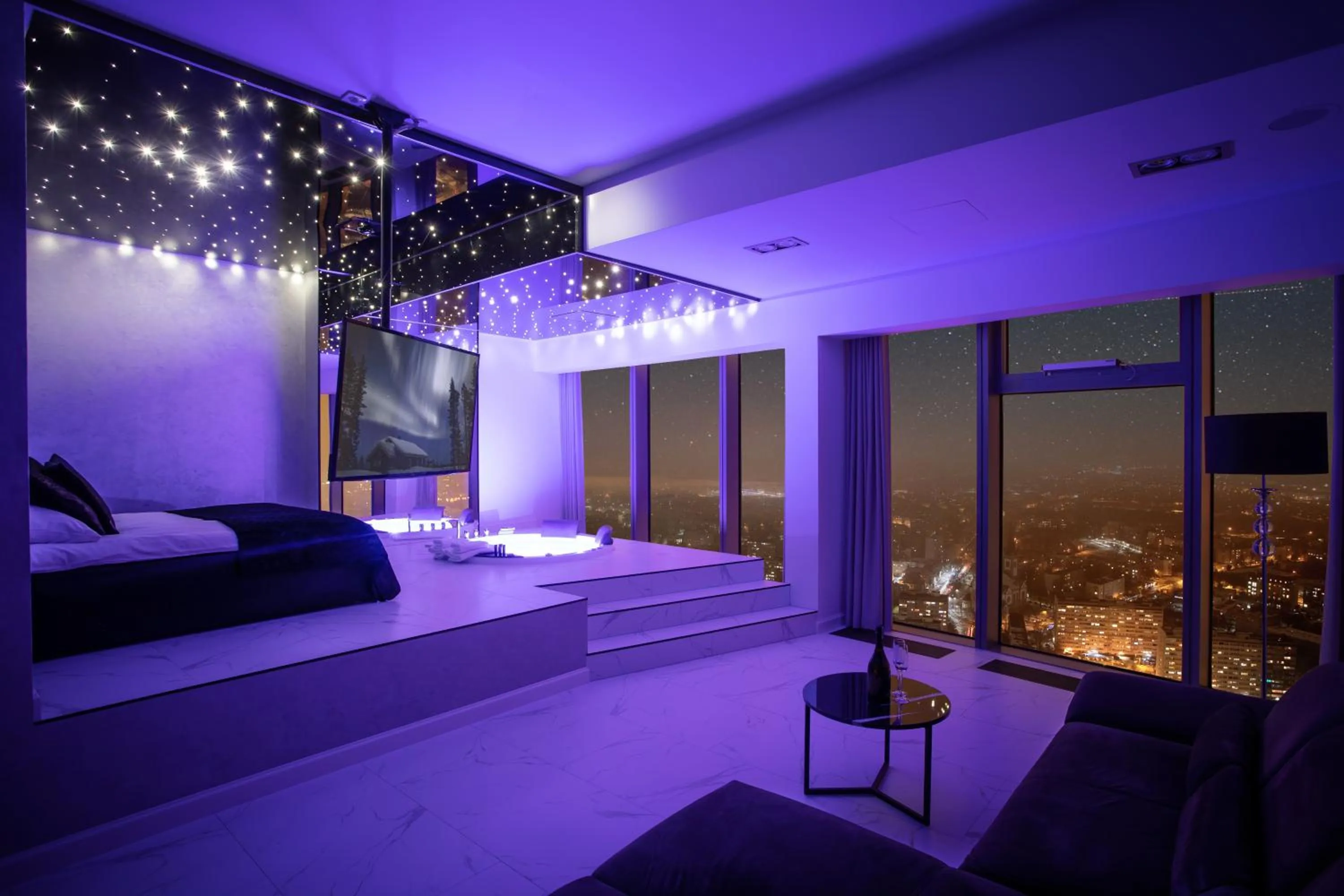 Bed in In The Sky - Apartamenty w Sky Tower