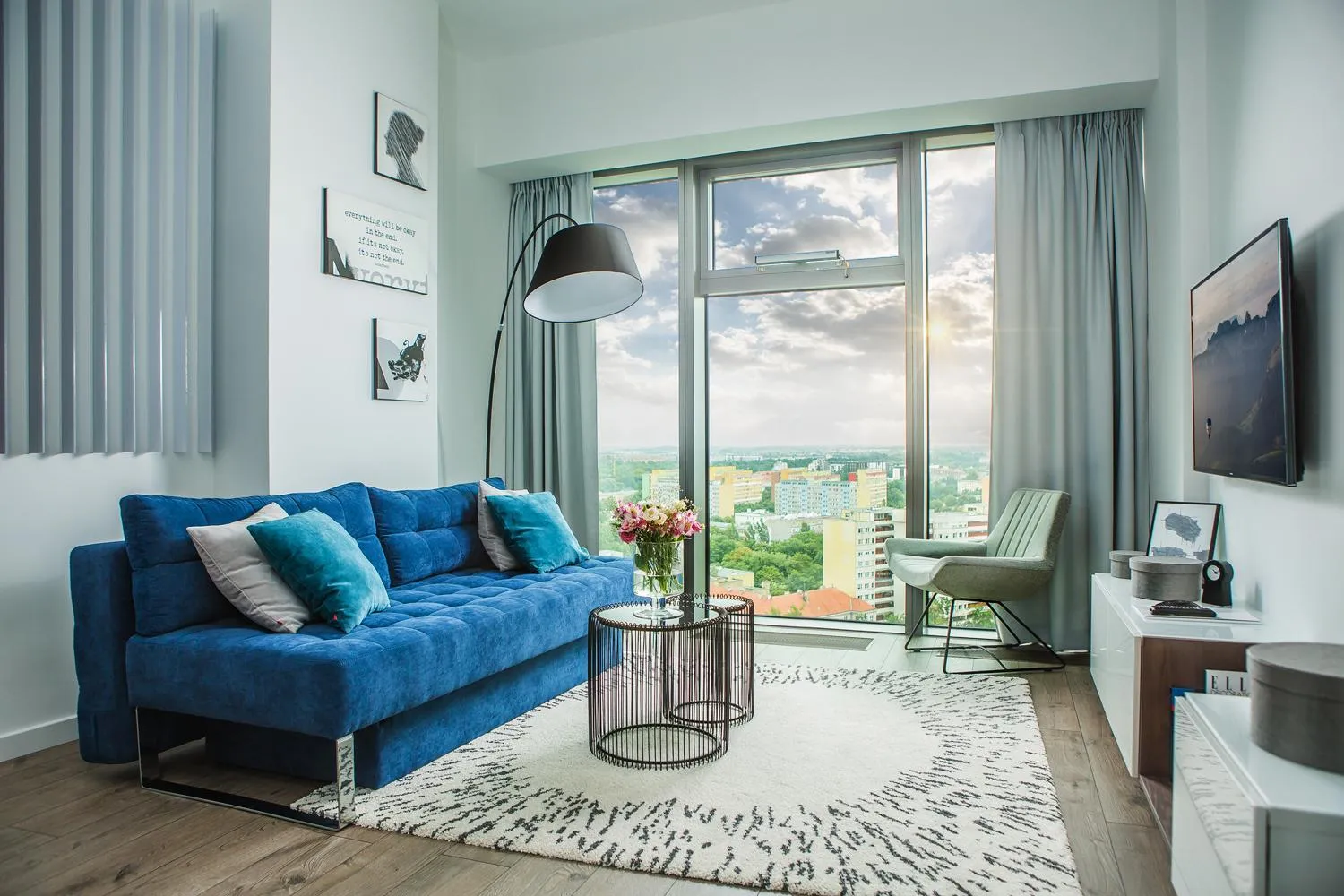 Living room in In The Sky - Apartamenty w Sky Tower