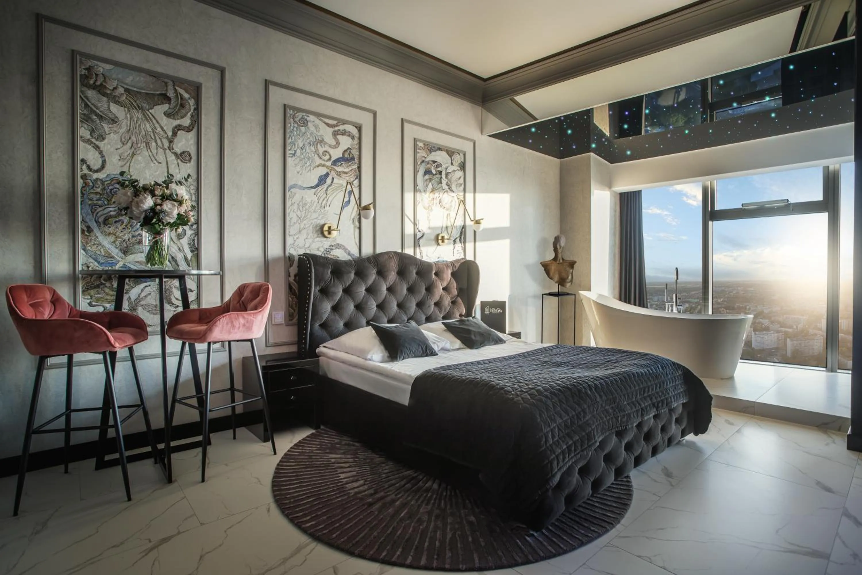 Bed in In The Sky - Apartamenty w Sky Tower