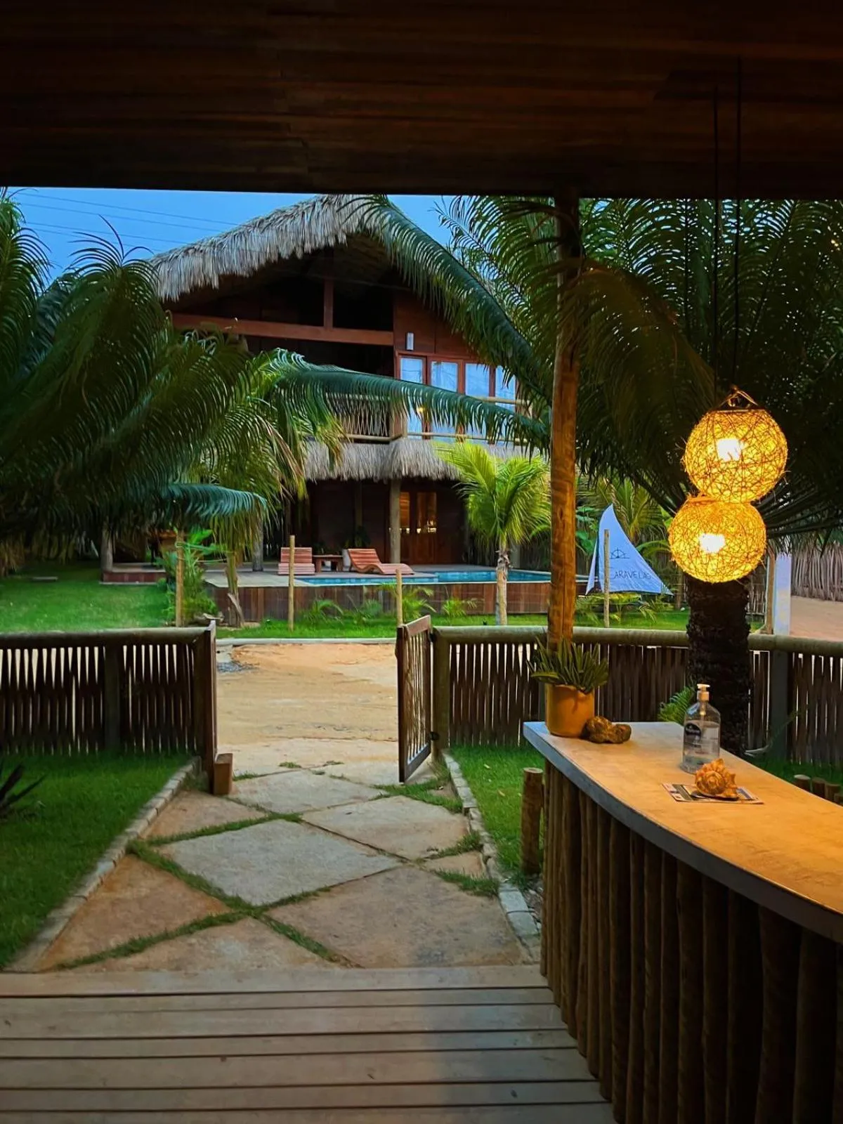Patio in Villa Caravelas Praia de Moitas