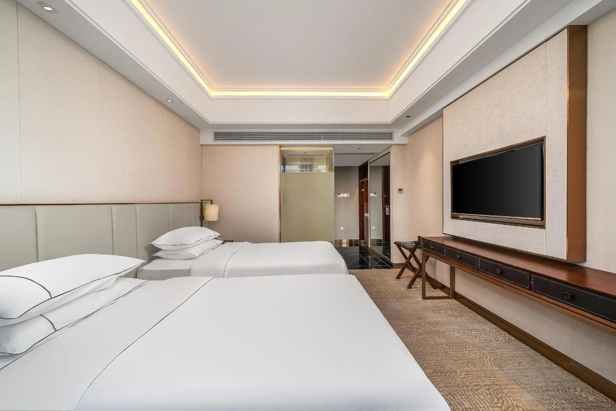 Bed in Echeng Hotel Guangzhou Zhujiang New Town