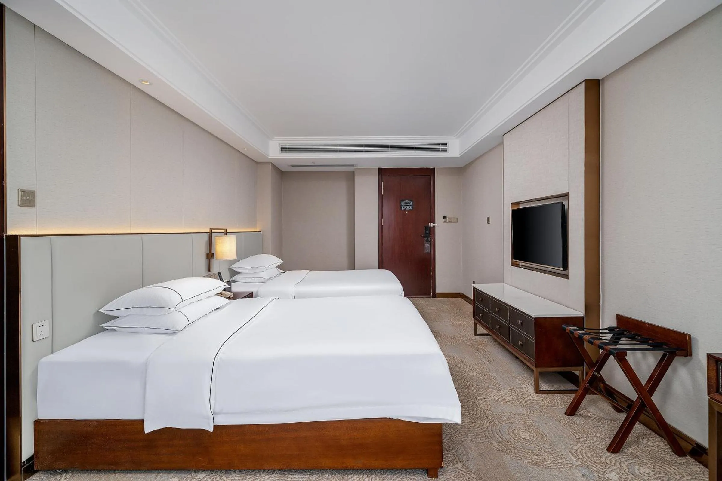 Bed in Echeng Hotel Guangzhou Zhujiang New Town