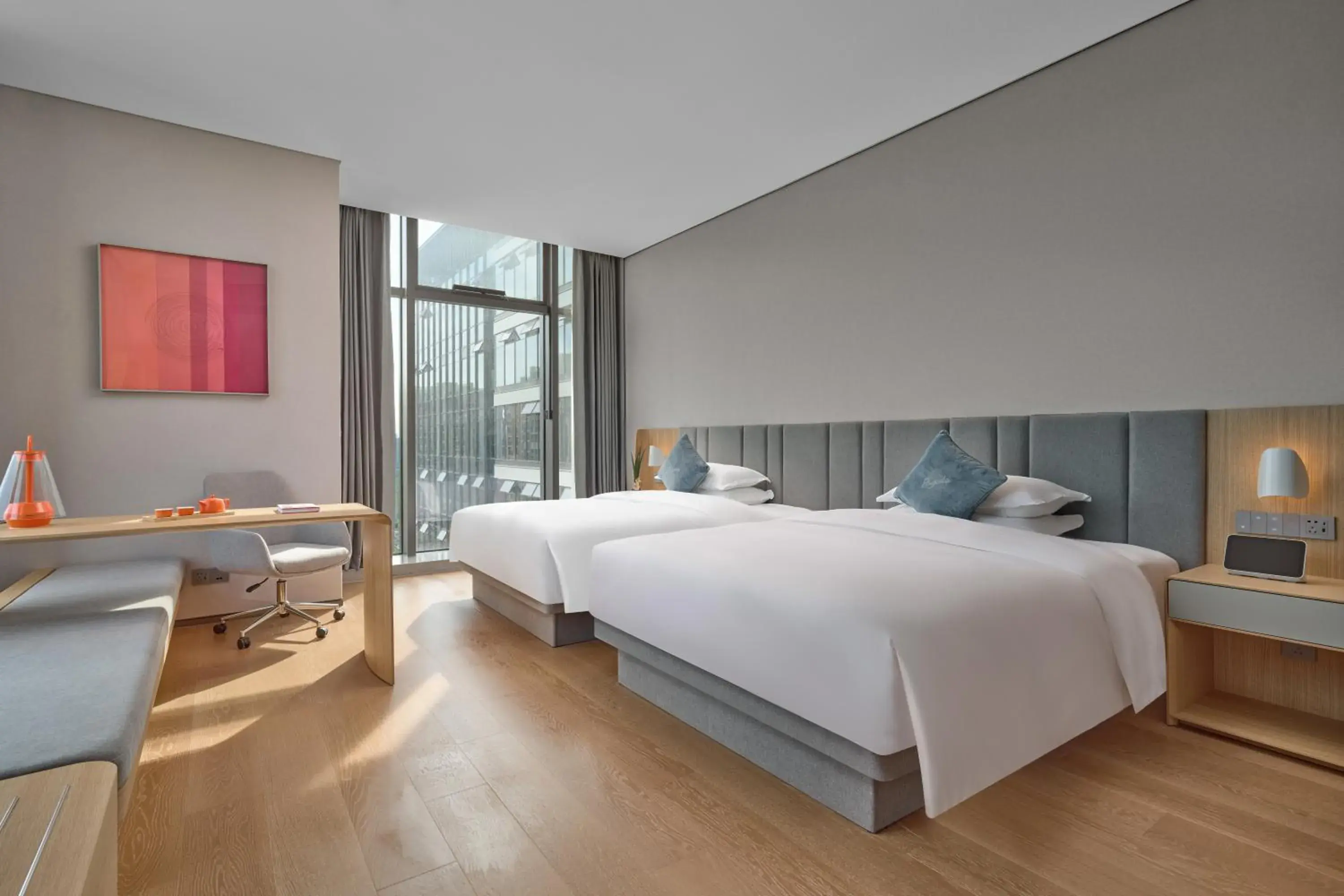 Four Seasons Twin Room, City View in Pagoda Hotel Hangzhou Binjiang Four Seasons Twin Room, City View in Pagoda Hotel Hangzhou Binjiang