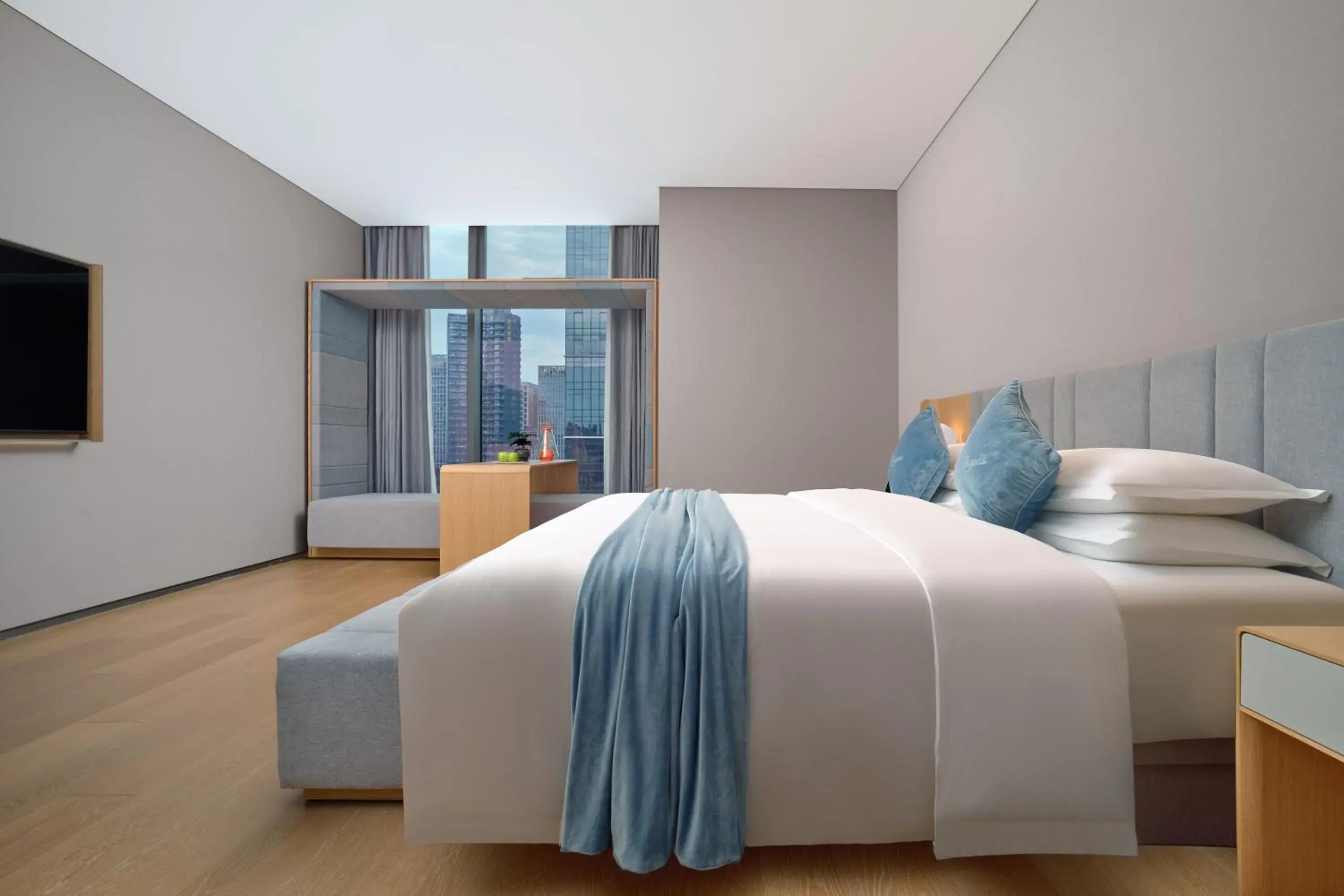 Deluxe King Room, City View in Pagoda Hotel Hangzhou Binjiang Deluxe King Room, City View in Pagoda Hotel Hangzhou Binjiang