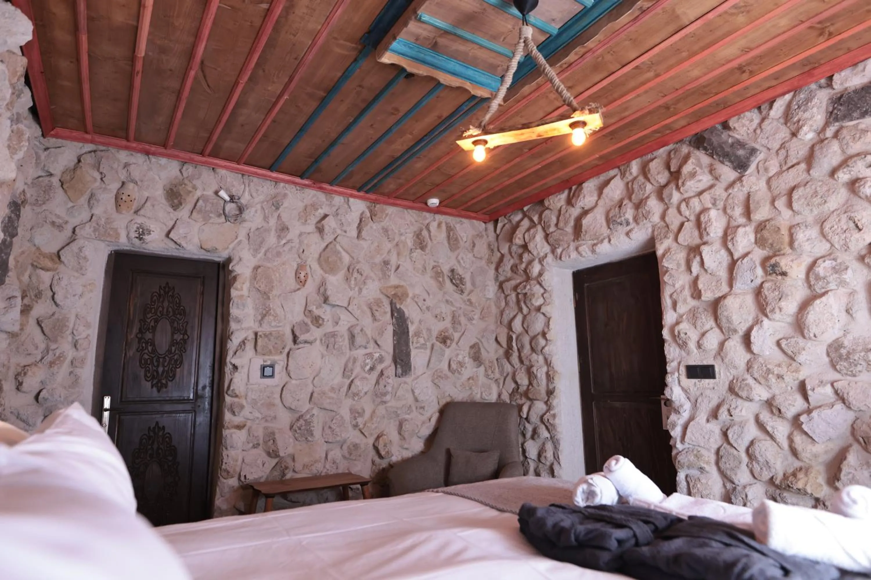 Bed in Stone Owl Otel & Restaurant