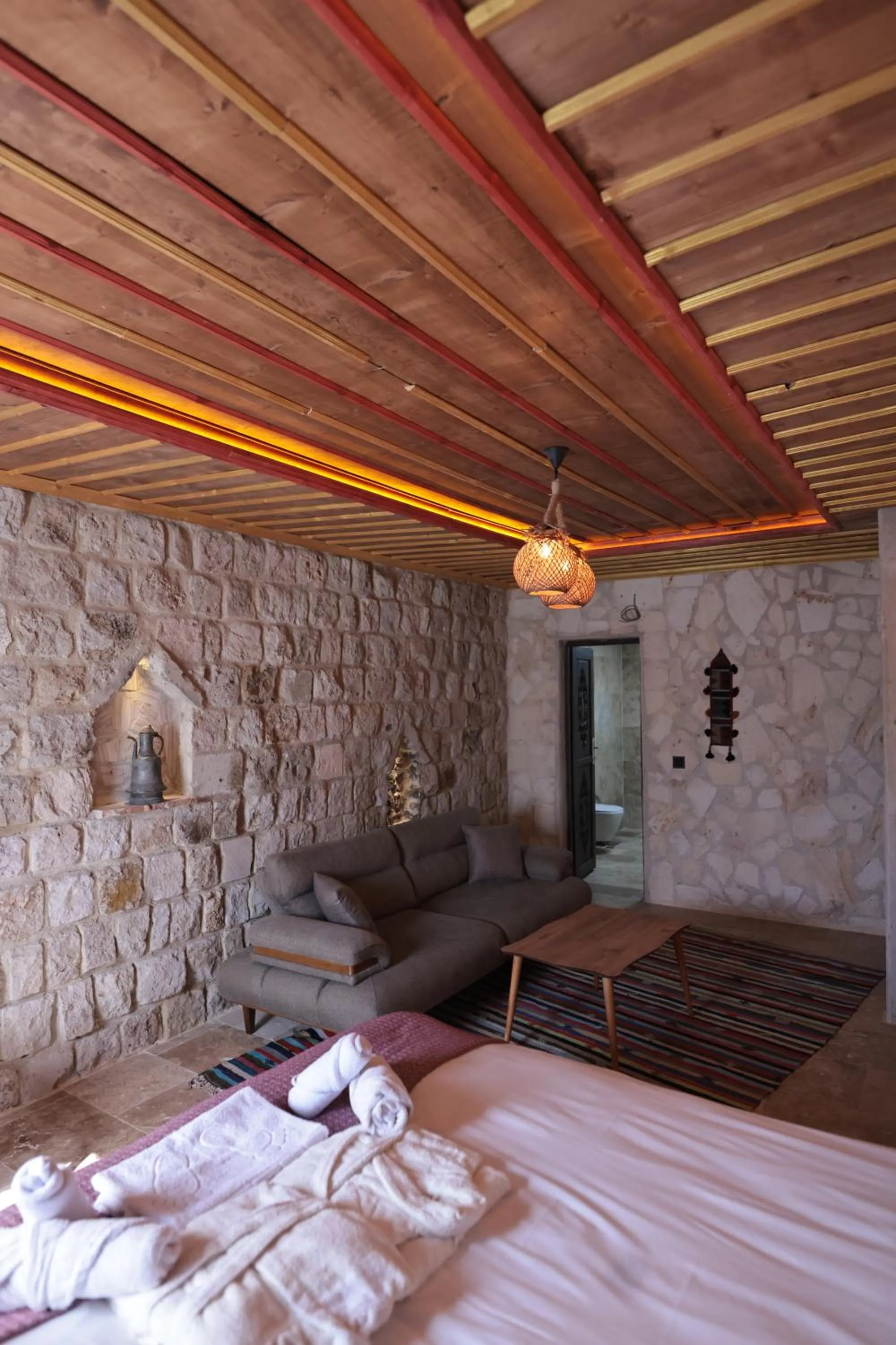 Bed in Stone Owl Otel & Restaurant