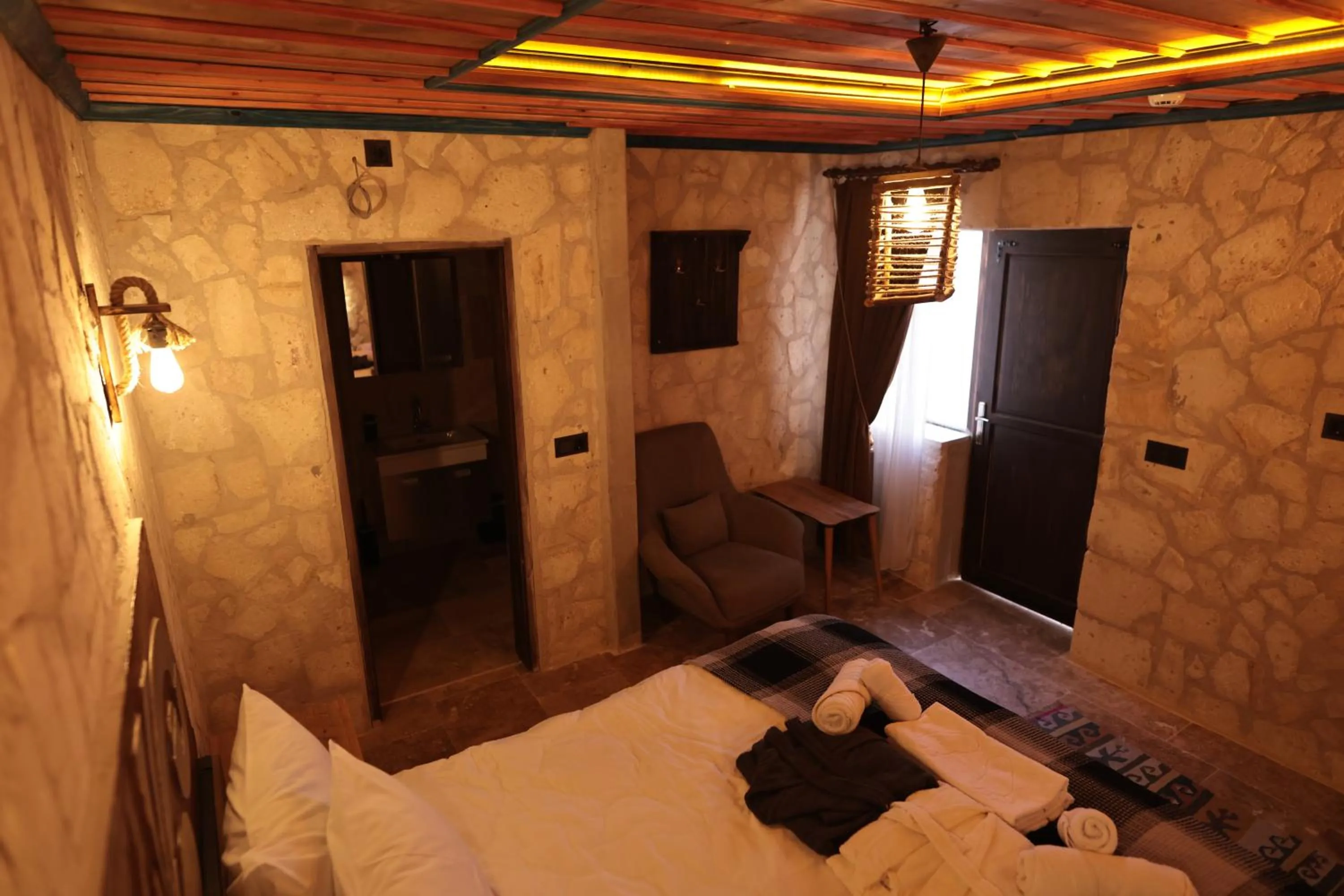 Bed in Stone Owl Otel & Restaurant