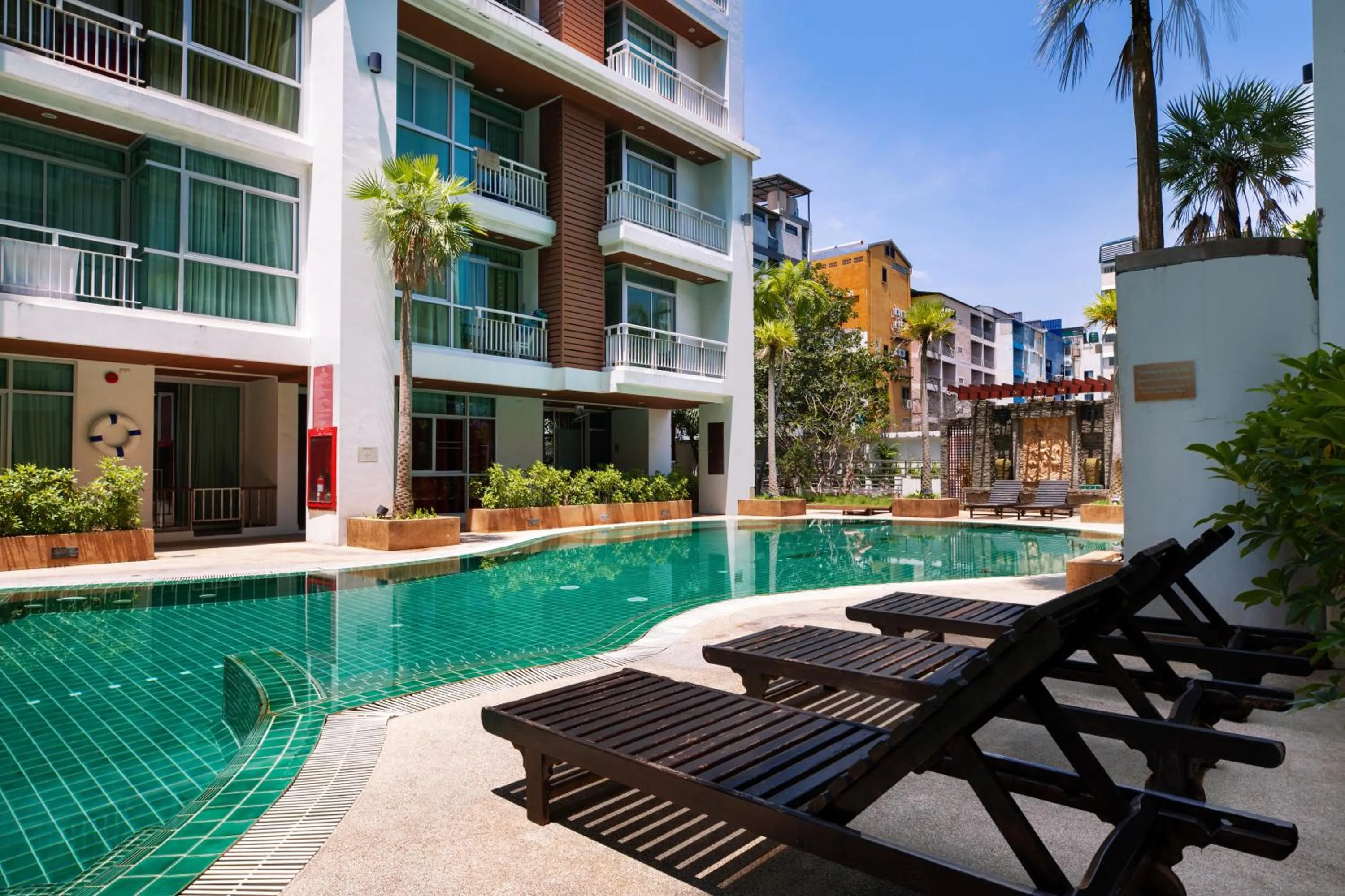 Swimming pool in iCheck inn Residences Patong