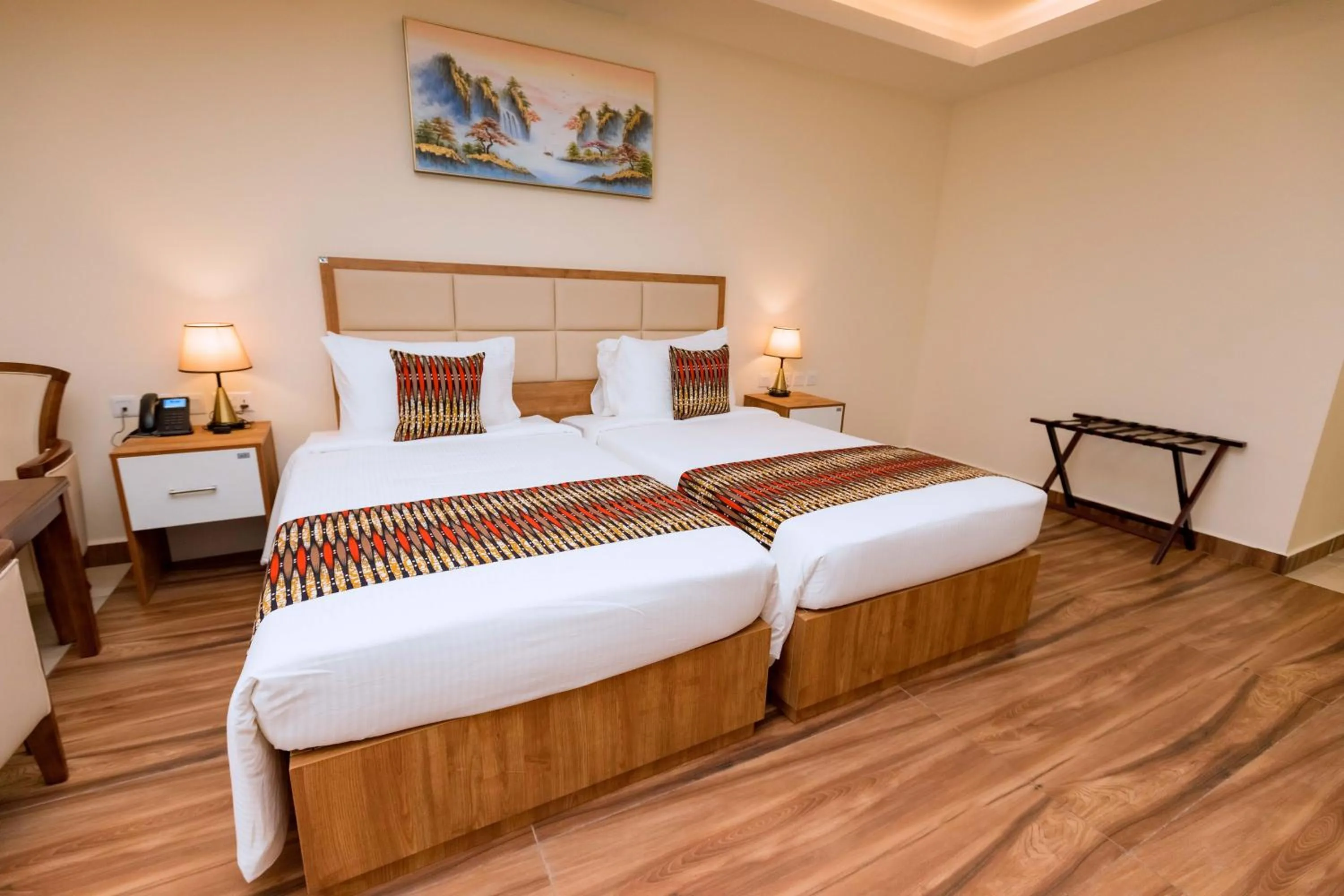 Bed in The Hut Restaurant & Boutique Hotel