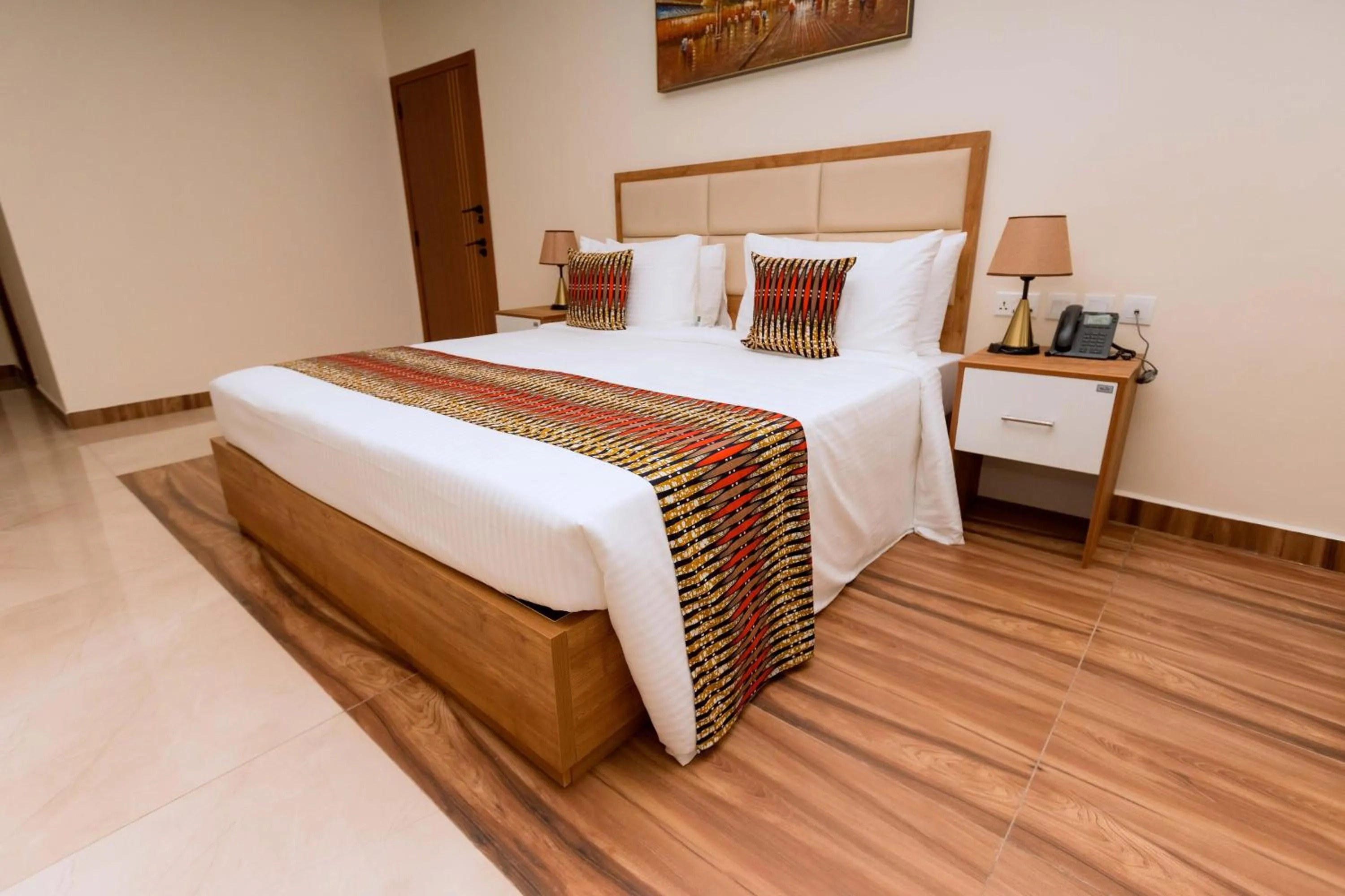 Bed in The Hut Restaurant & Boutique Hotel