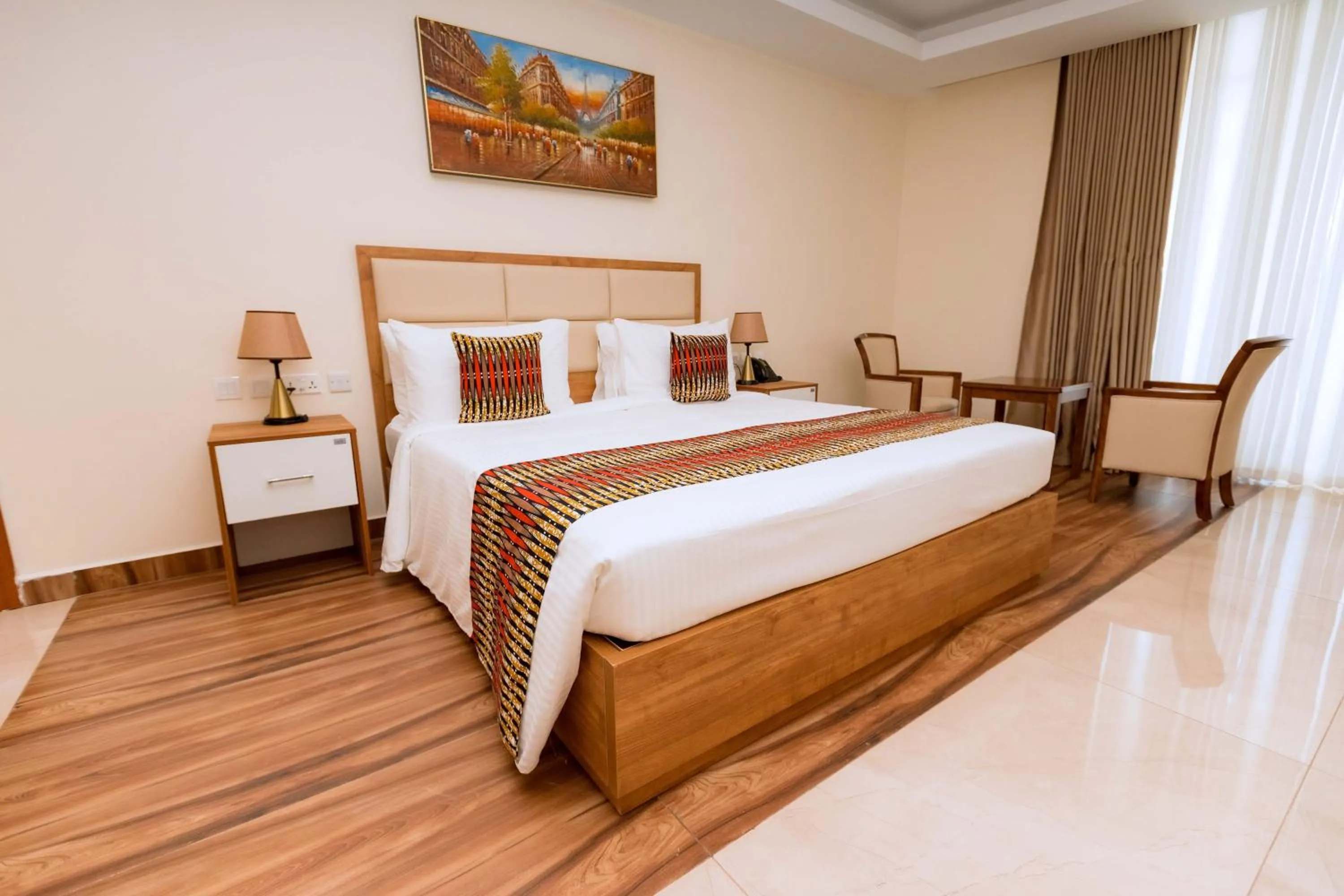 Bed in The Hut Restaurant & Boutique Hotel