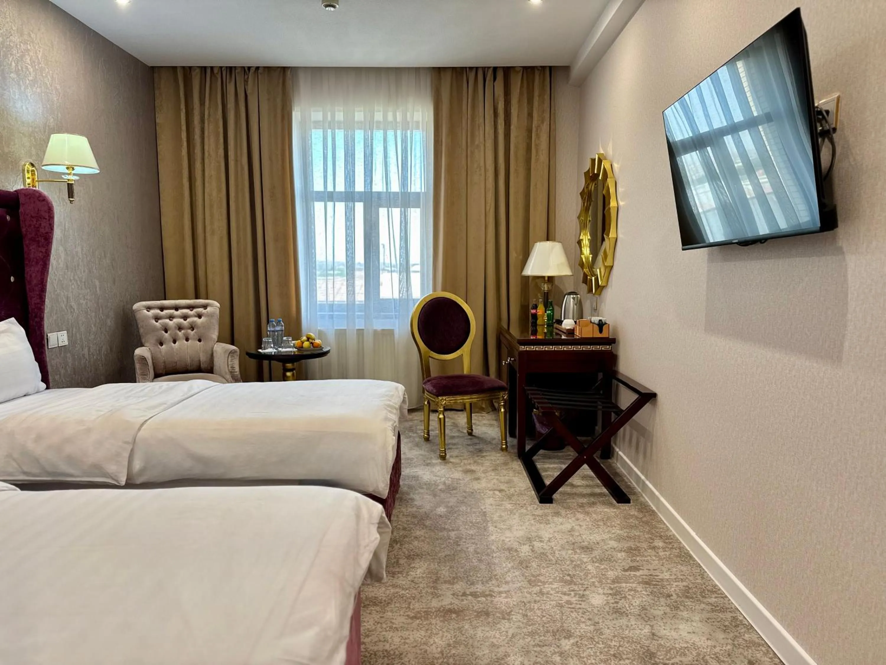 Bed in EmirHan Hotel