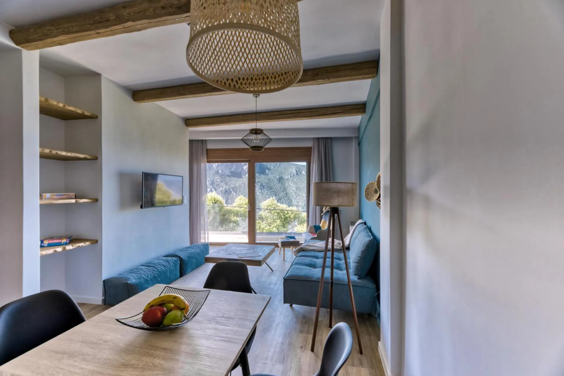 Seating area in Komody Apartments