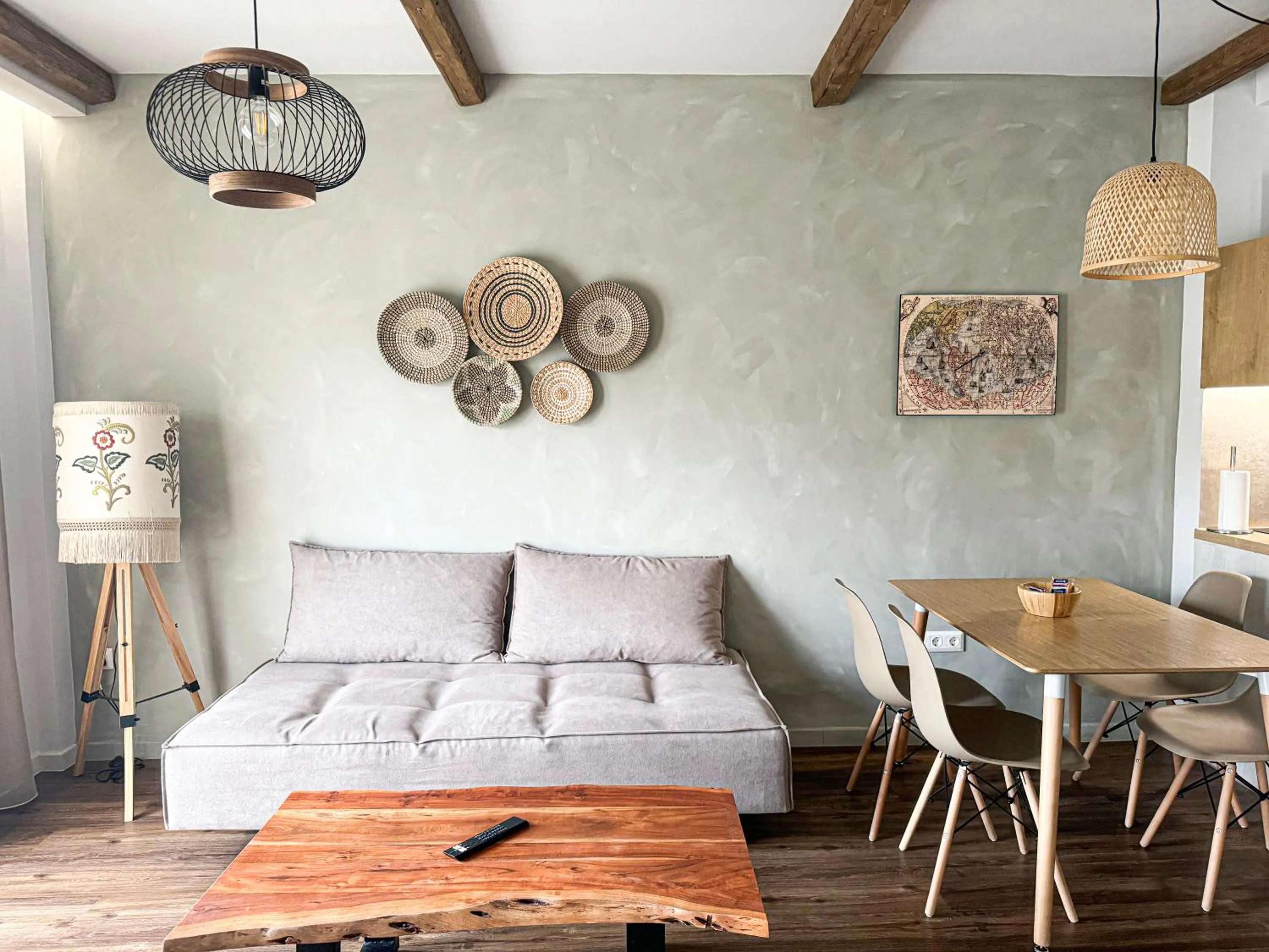 Seating area in Komody Apartments