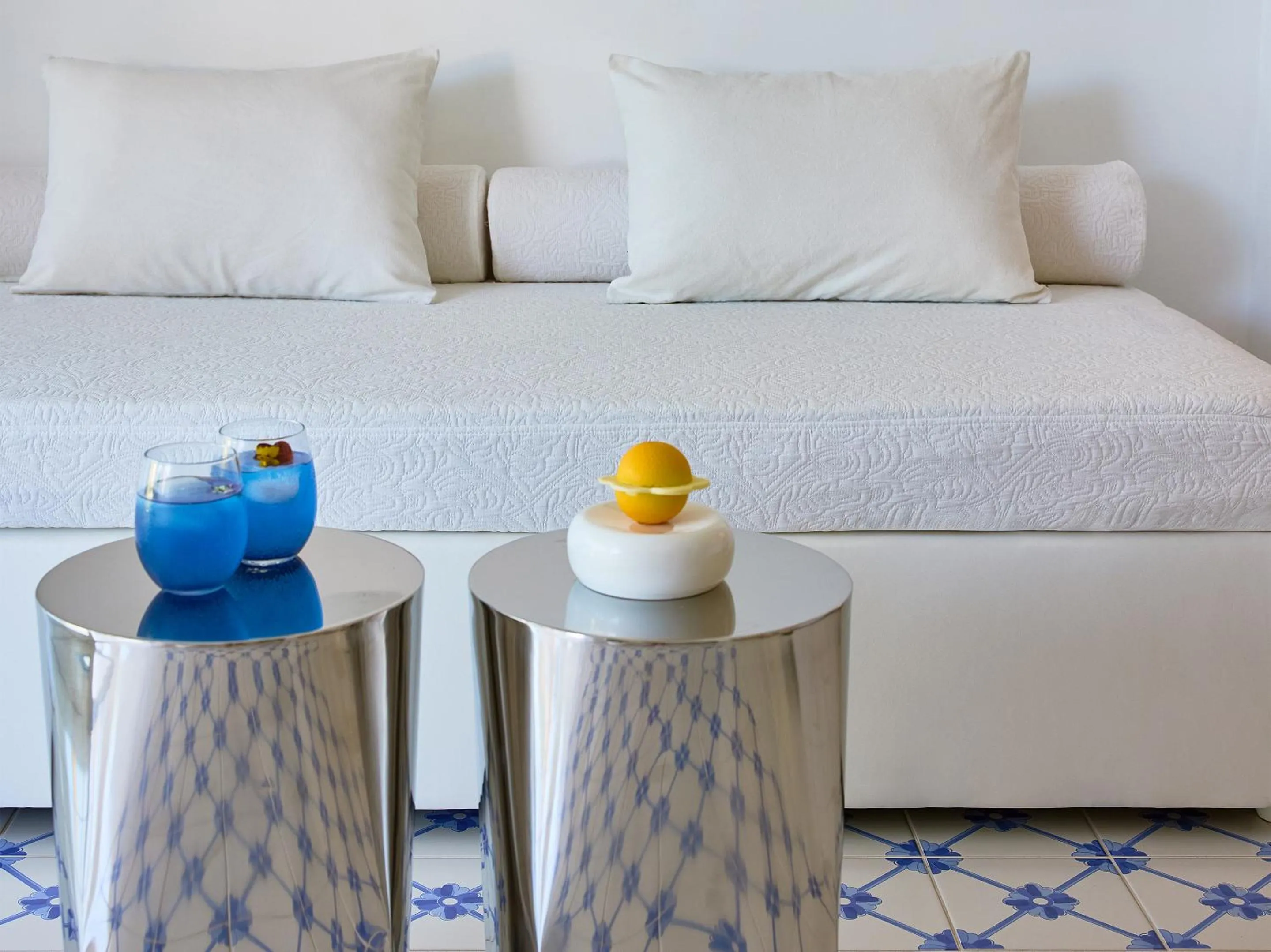 Living room, Bed in Caramel, A Grecotel Resort to Live