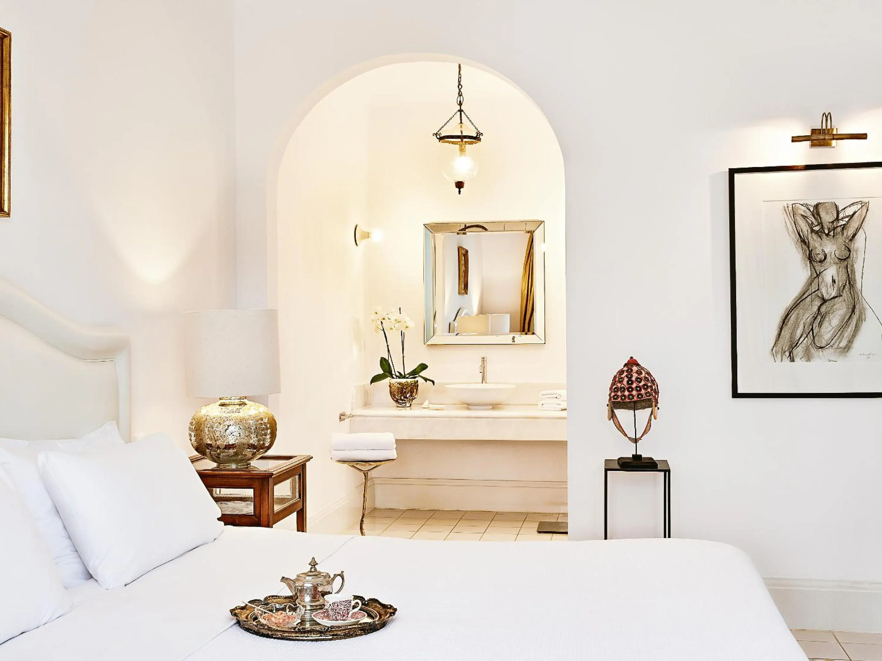 Bathroom, Bed in Caramel, A Grecotel Resort to Live