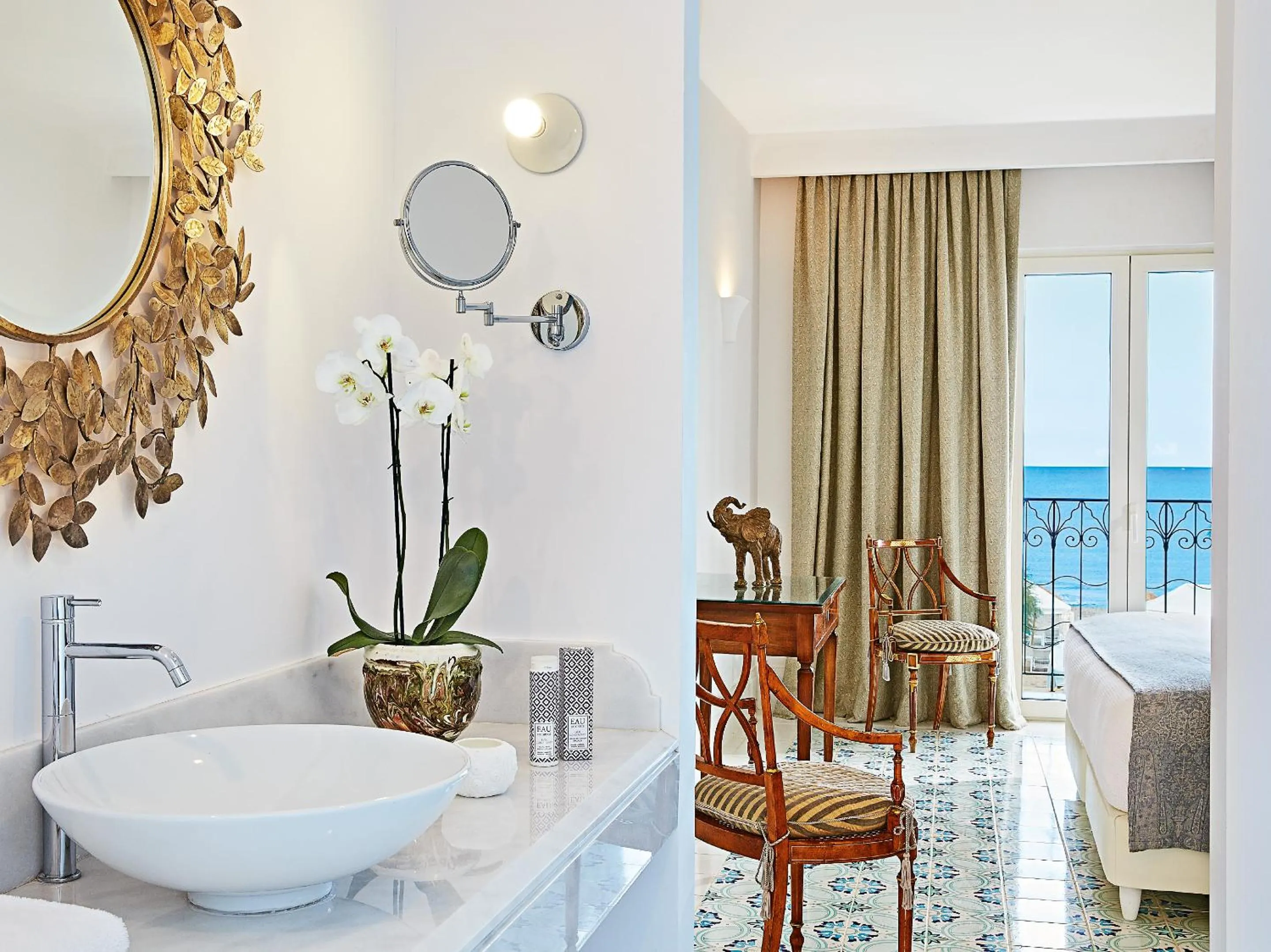Bathroom, Bed in Caramel, A Grecotel Resort to Live