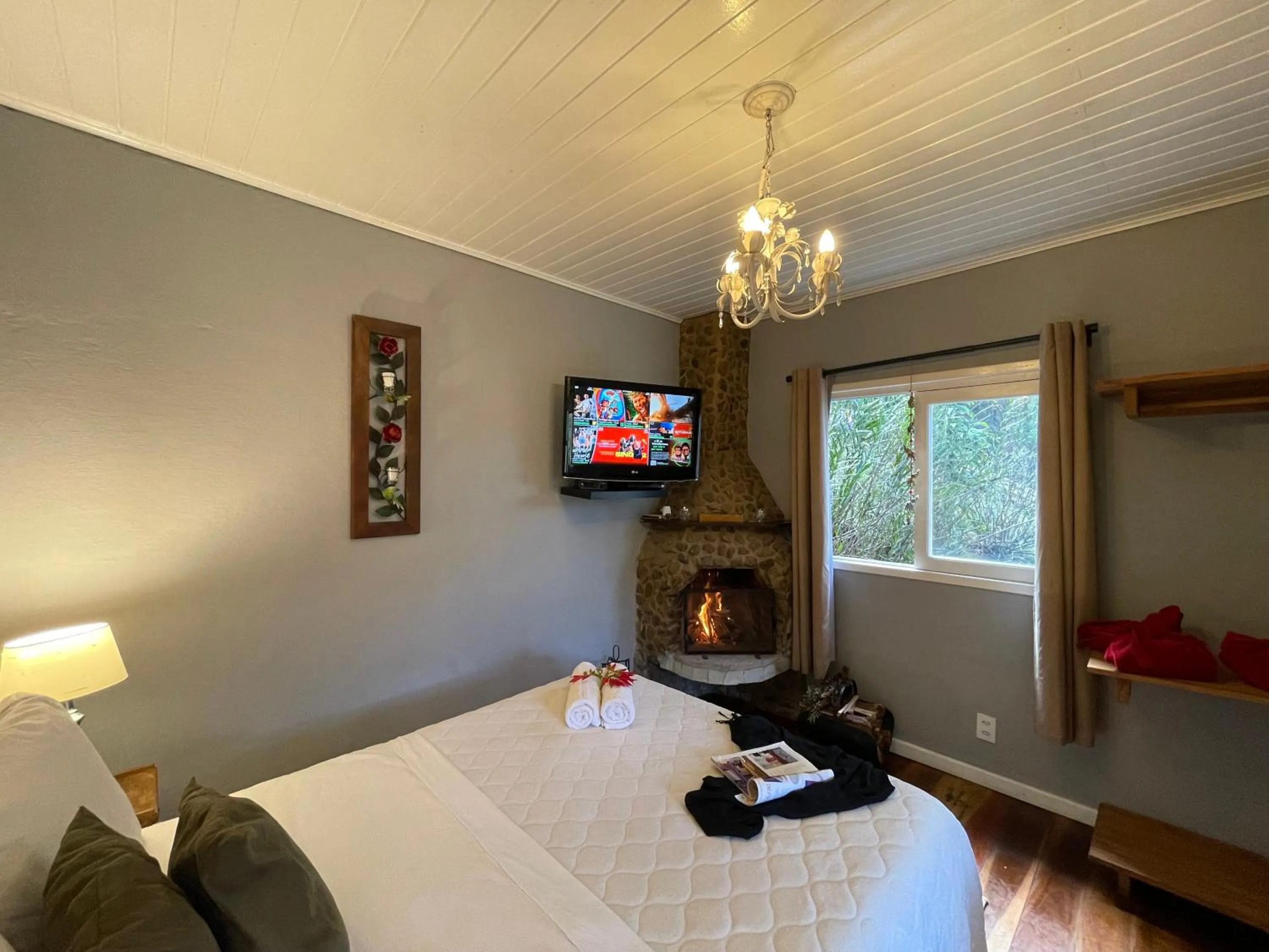 Bed in Pousada Refúgio das Aves