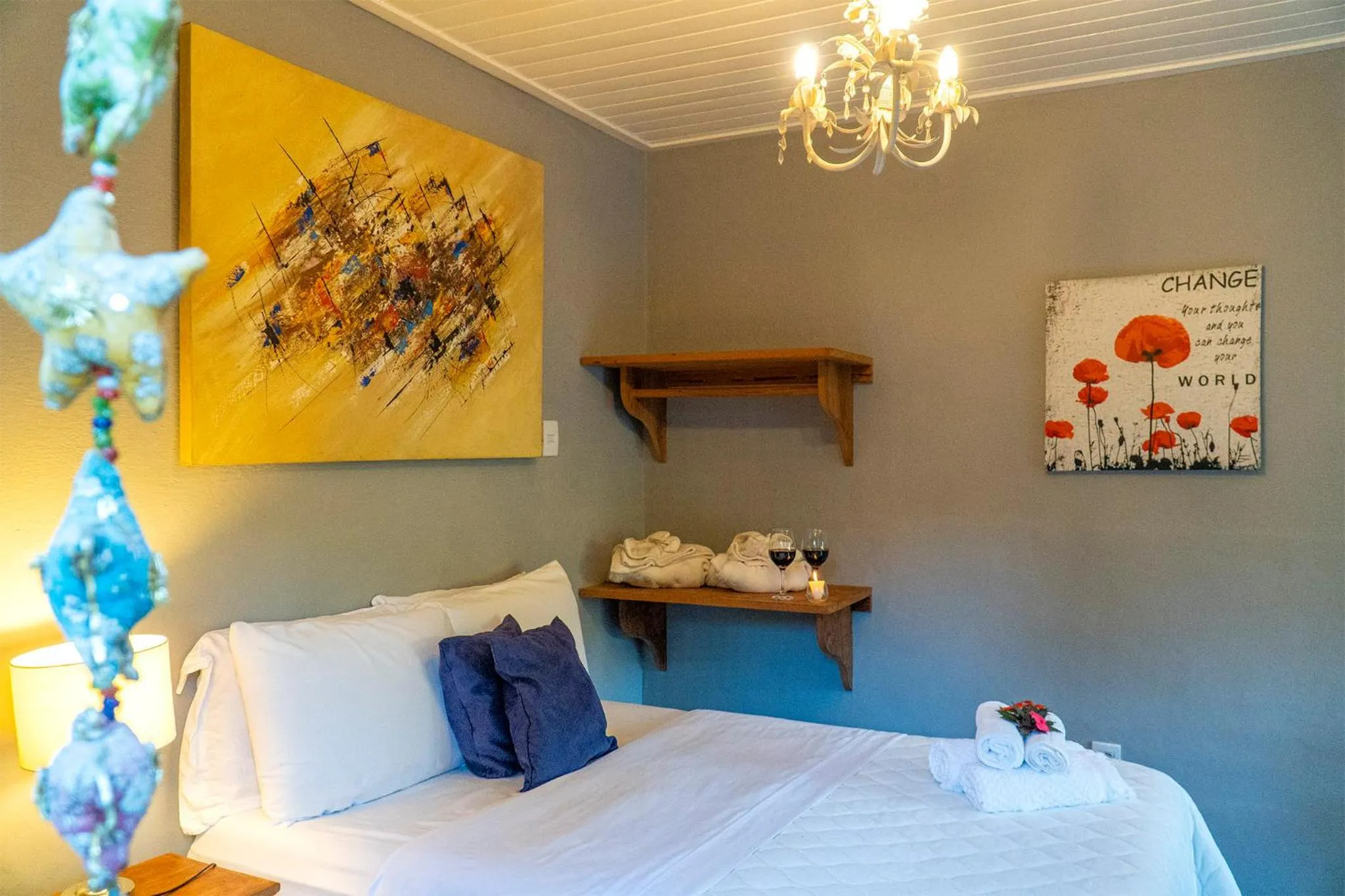 Bed in Pousada Refúgio das Aves