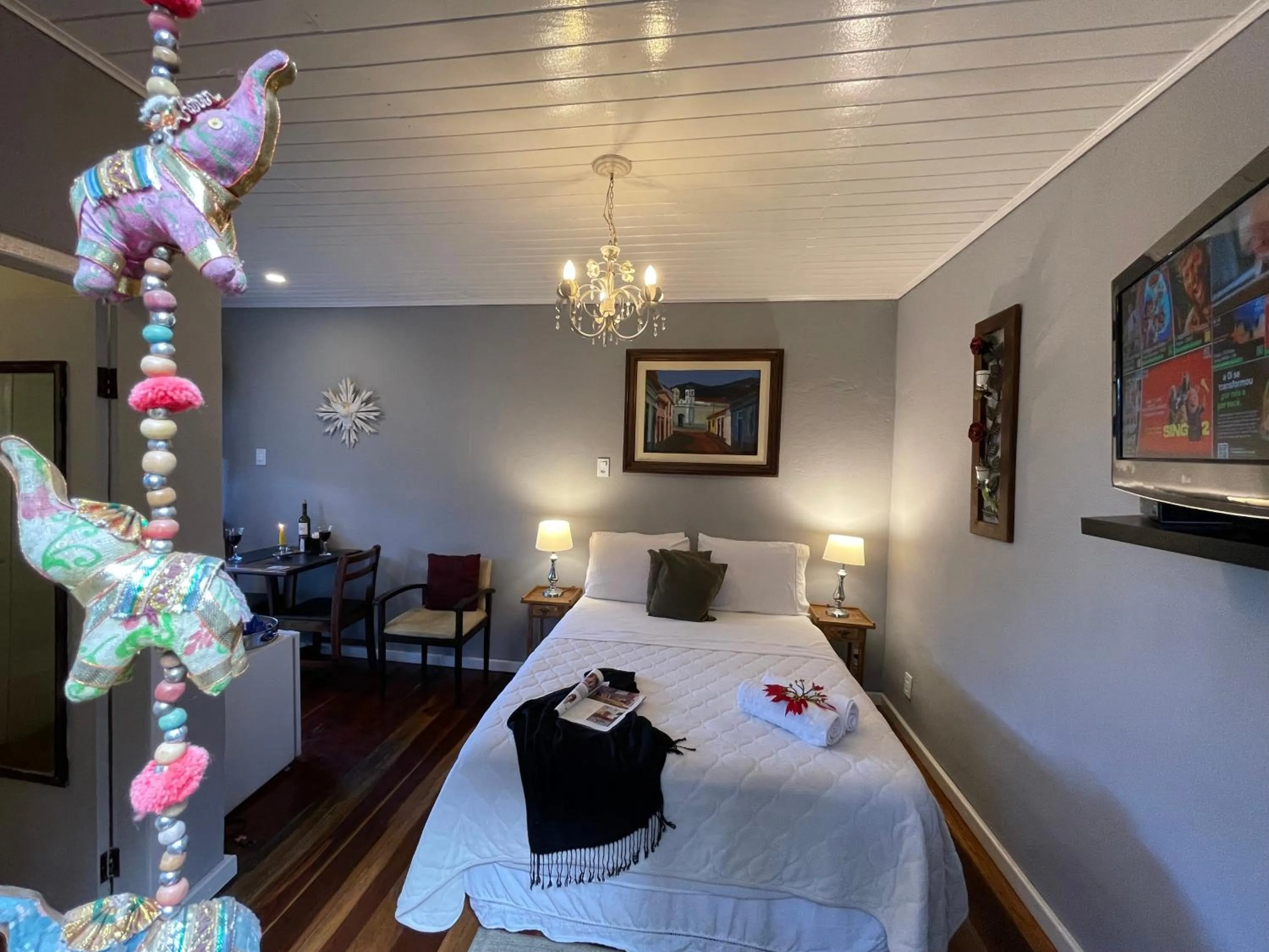 Bed in Pousada Refúgio das Aves