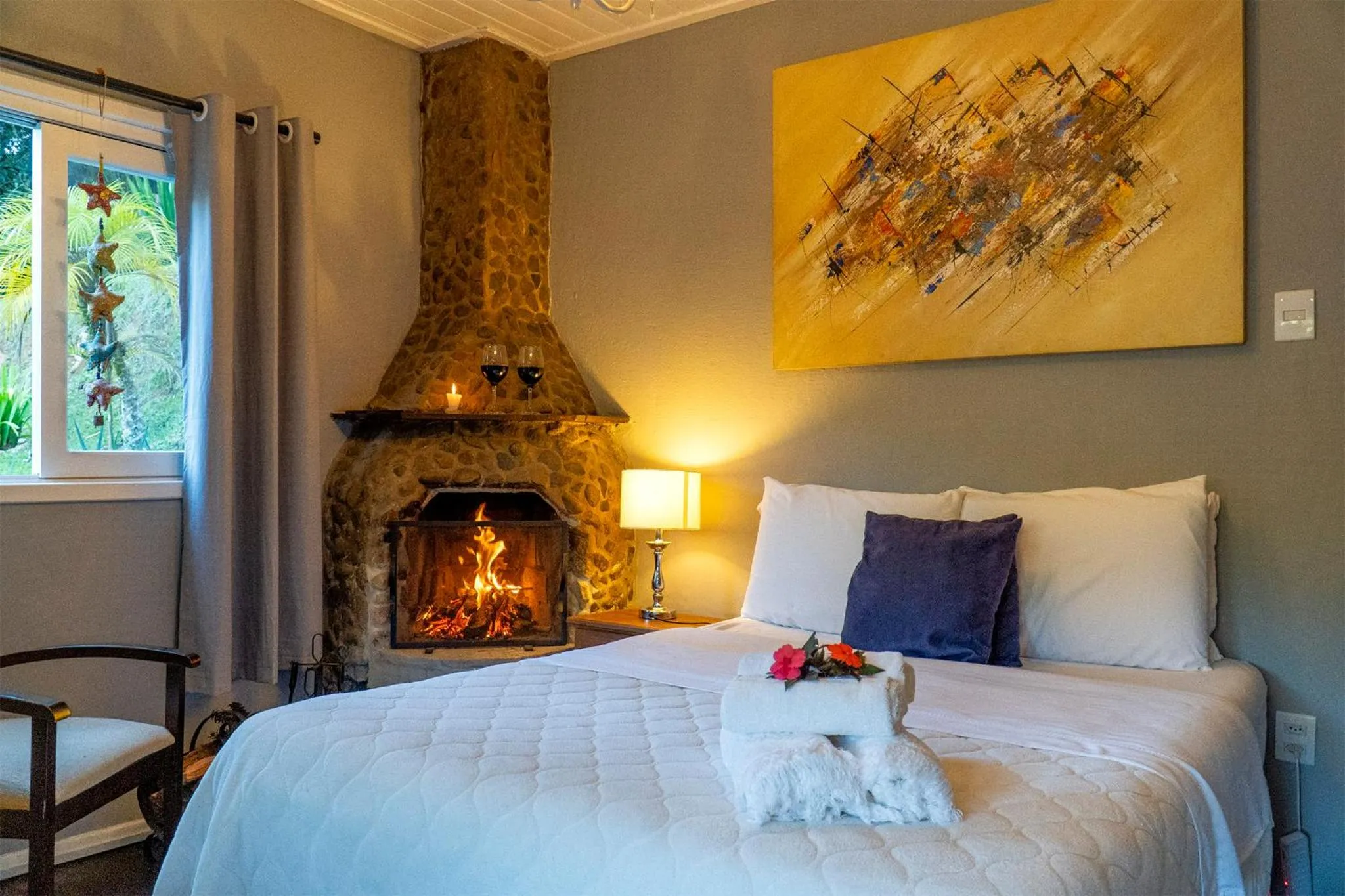 Bed in Pousada Refúgio das Aves