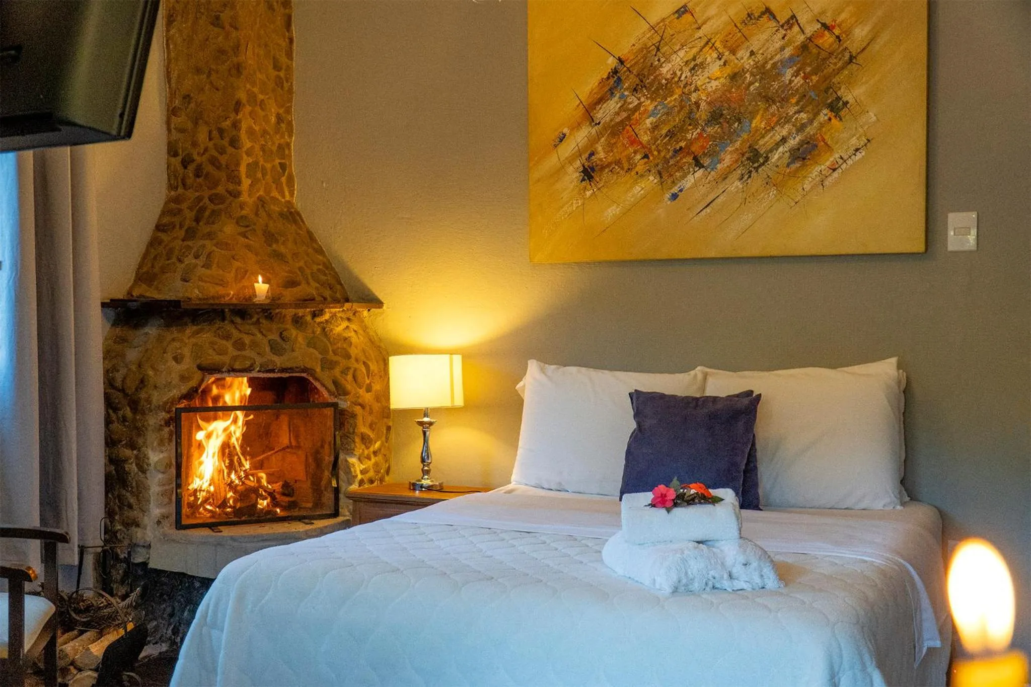 Bed in Pousada Refúgio das Aves