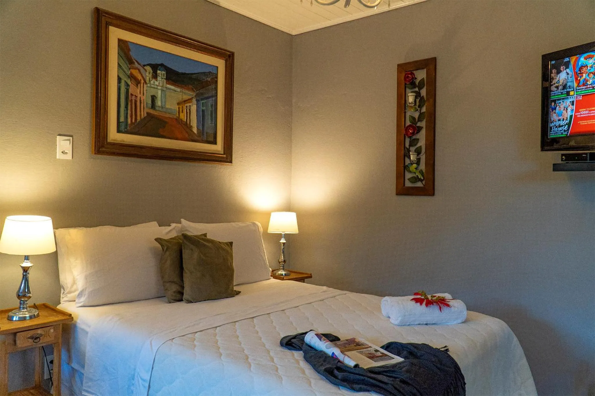 Bed in Pousada Refúgio das Aves