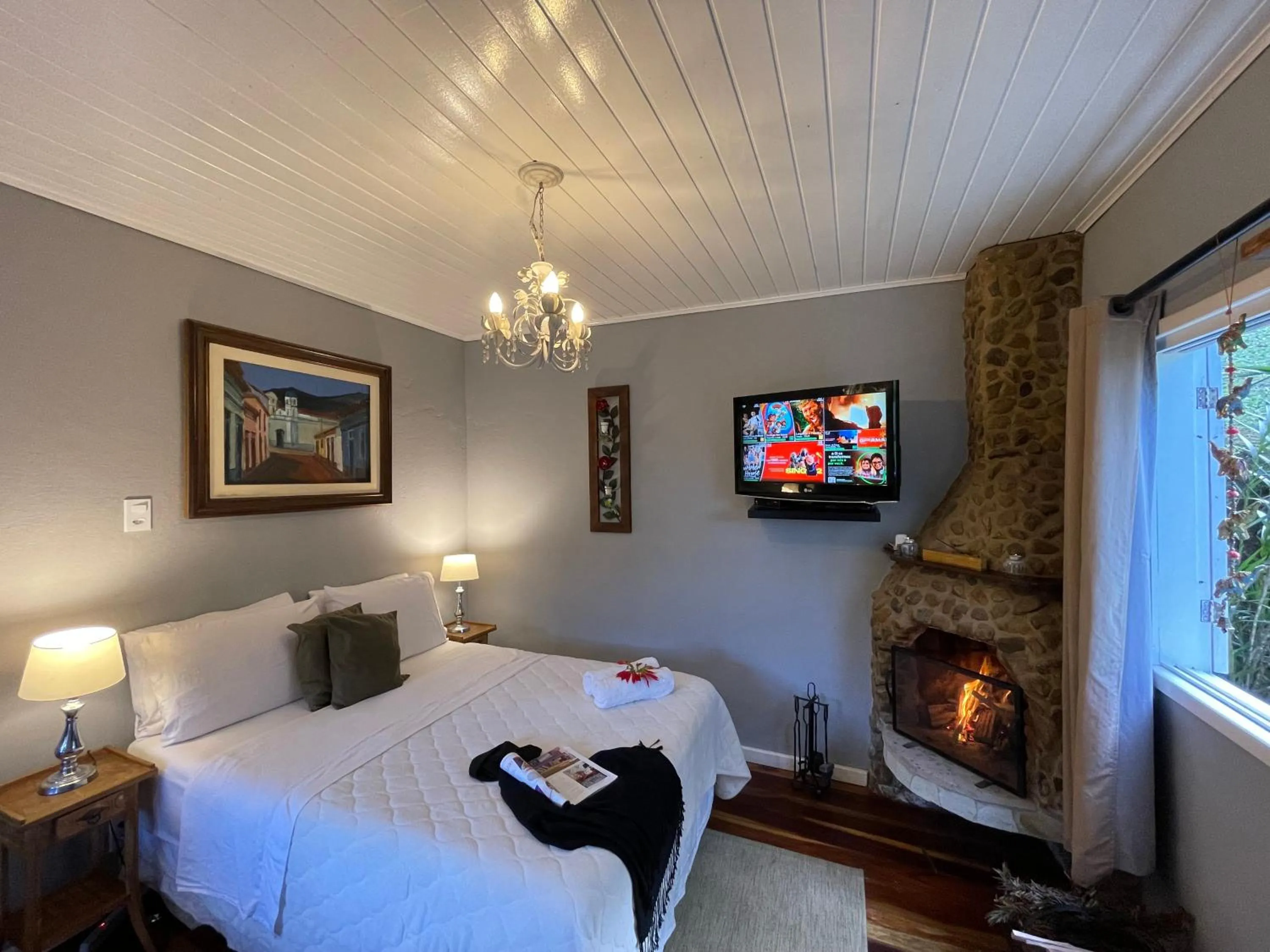 Bed in Pousada Refúgio das Aves