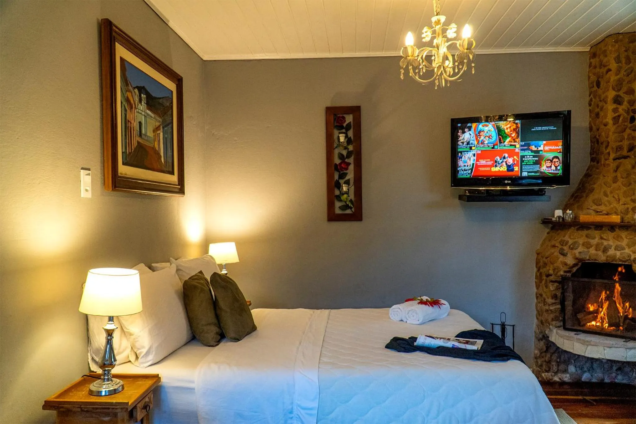 Bed in Pousada Refúgio das Aves