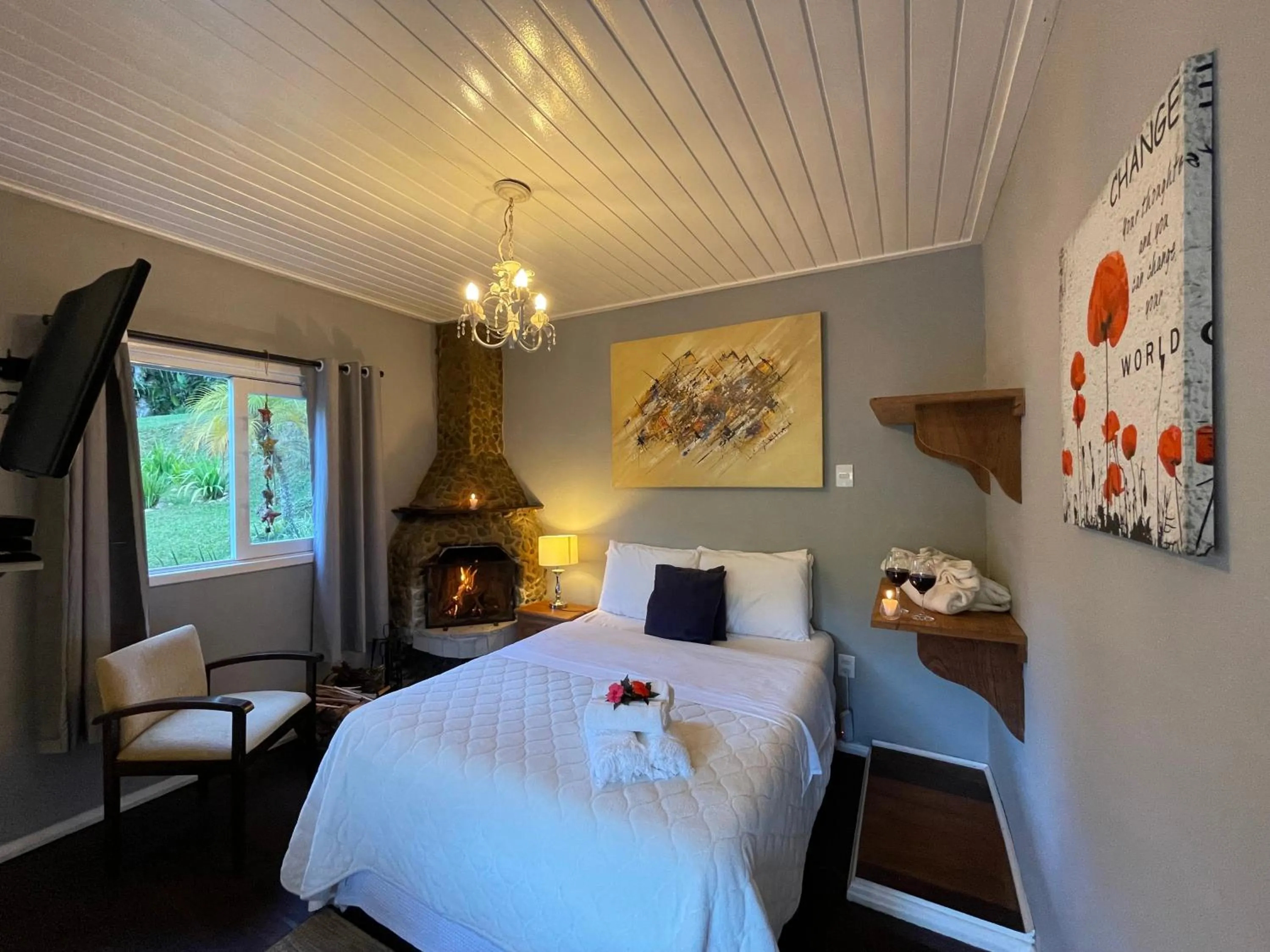 Bed in Pousada Refúgio das Aves