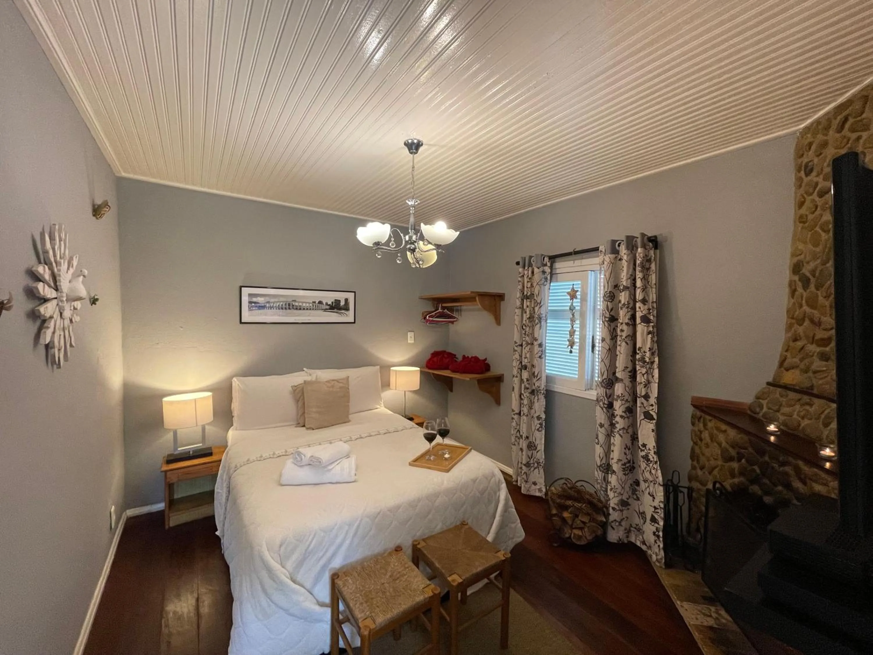 Bed in Pousada Refúgio das Aves