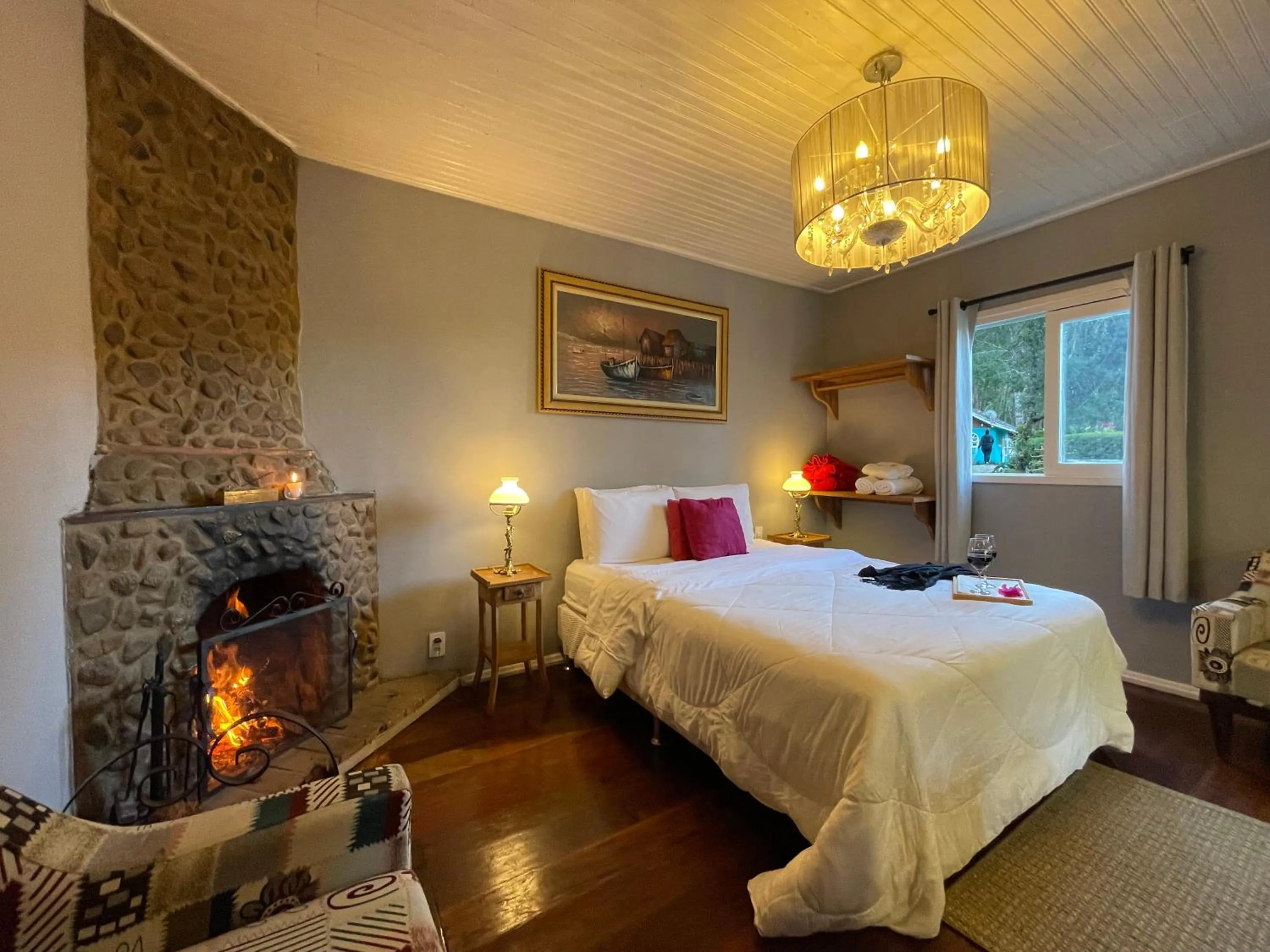 Bed in Pousada Refúgio das Aves