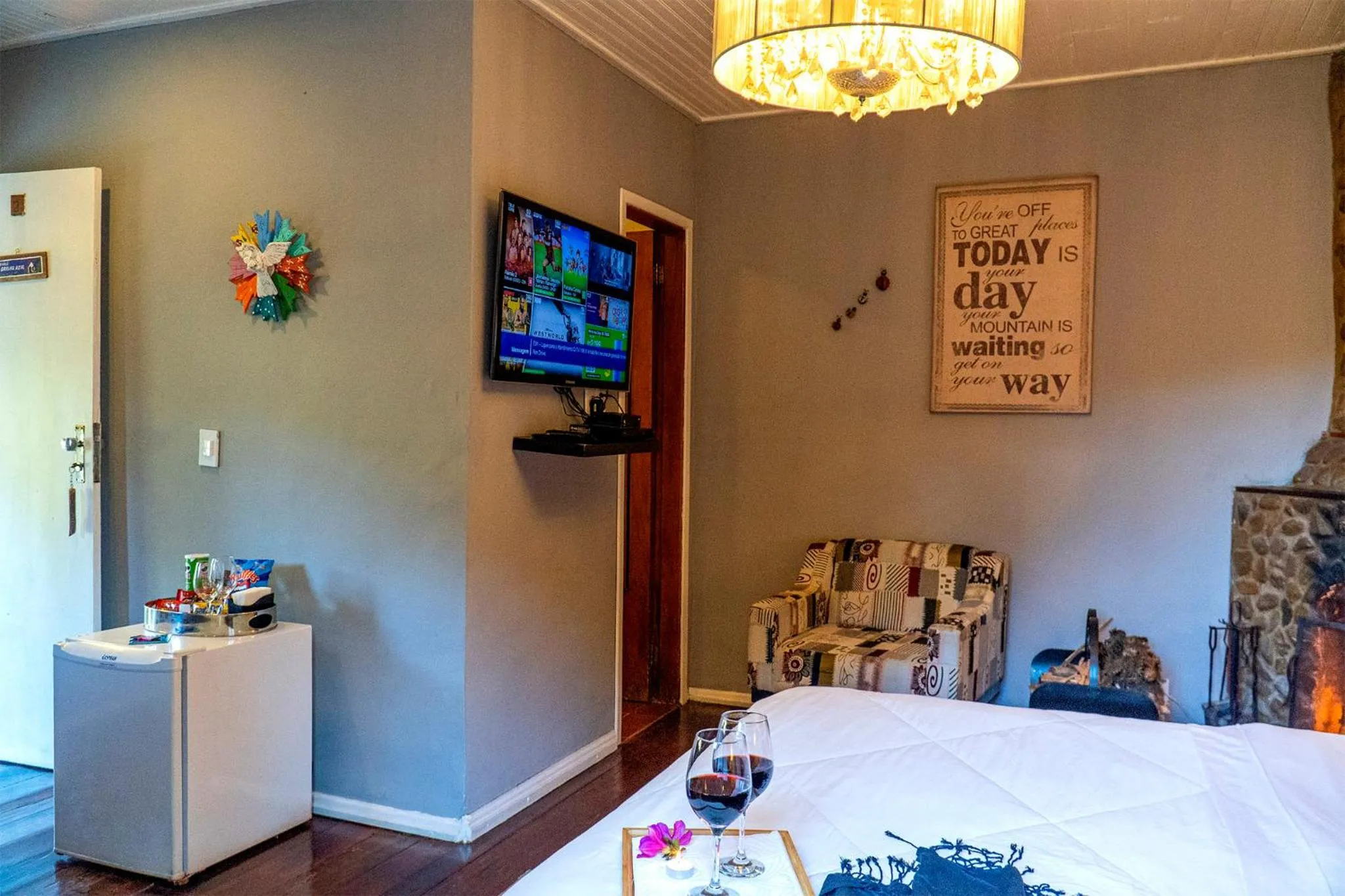 Bed in Pousada Refúgio das Aves