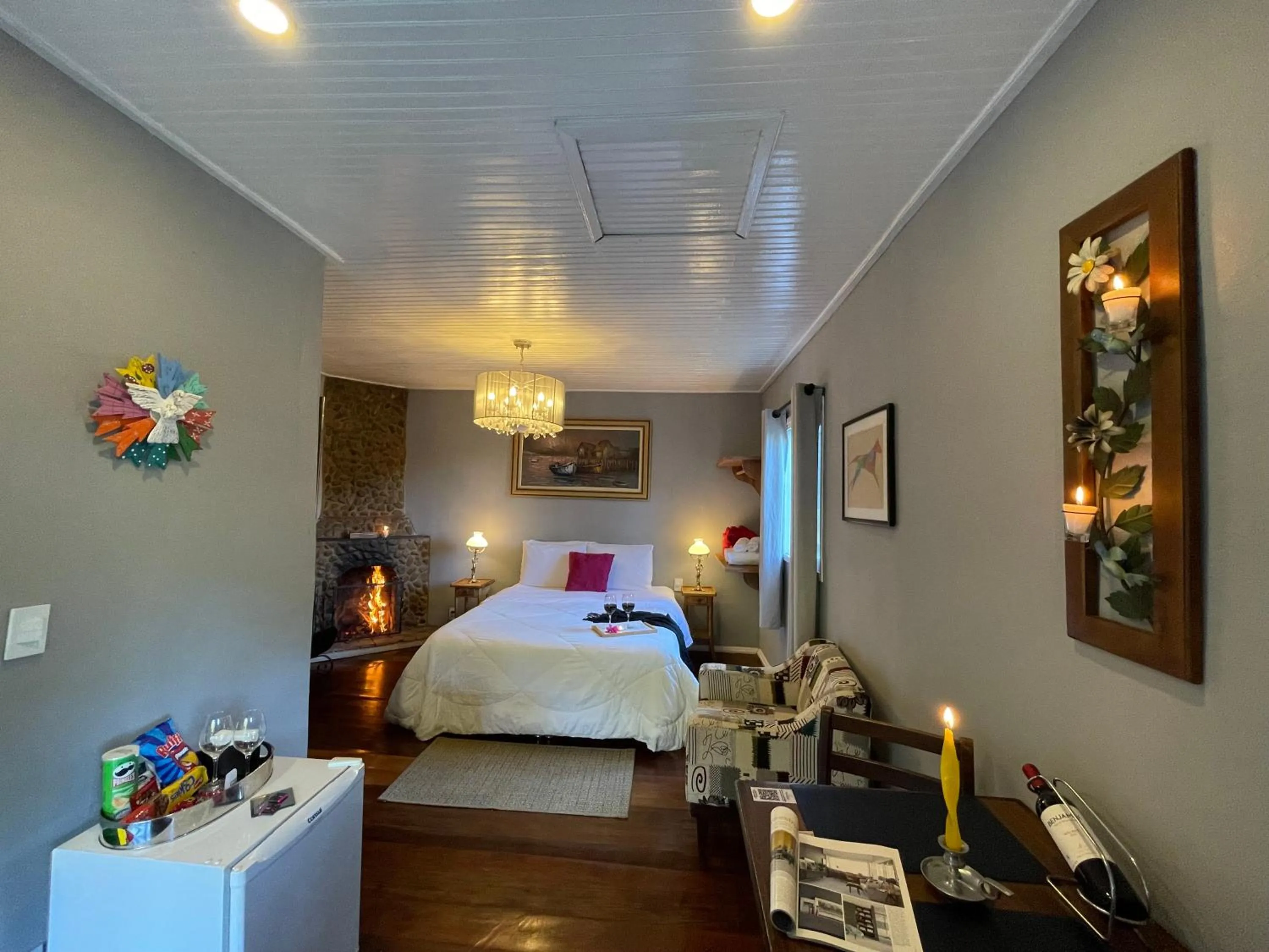 Bed in Pousada Refúgio das Aves