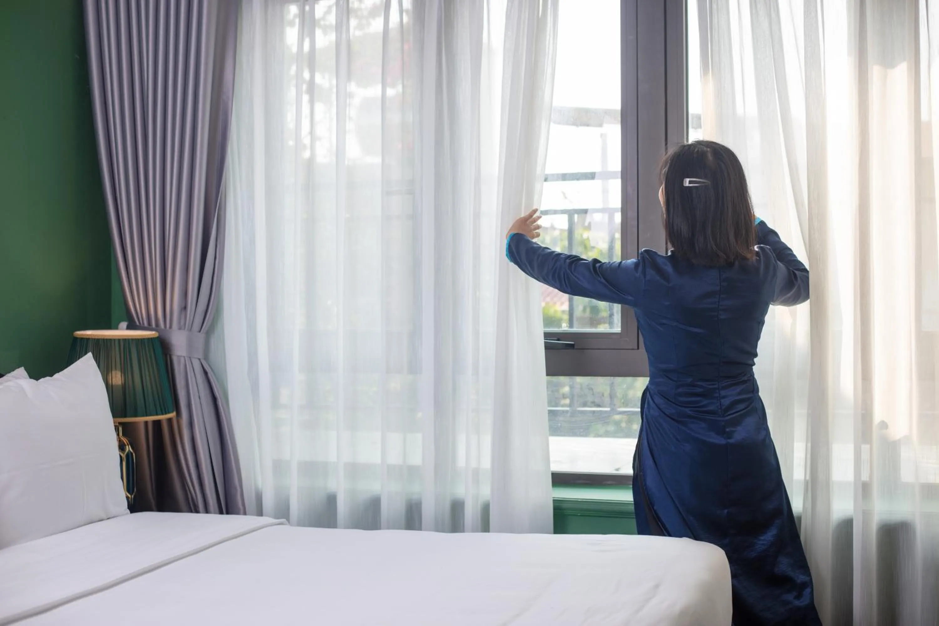 View (from property/room), Bed in Madelise Adora Hotel & Travel