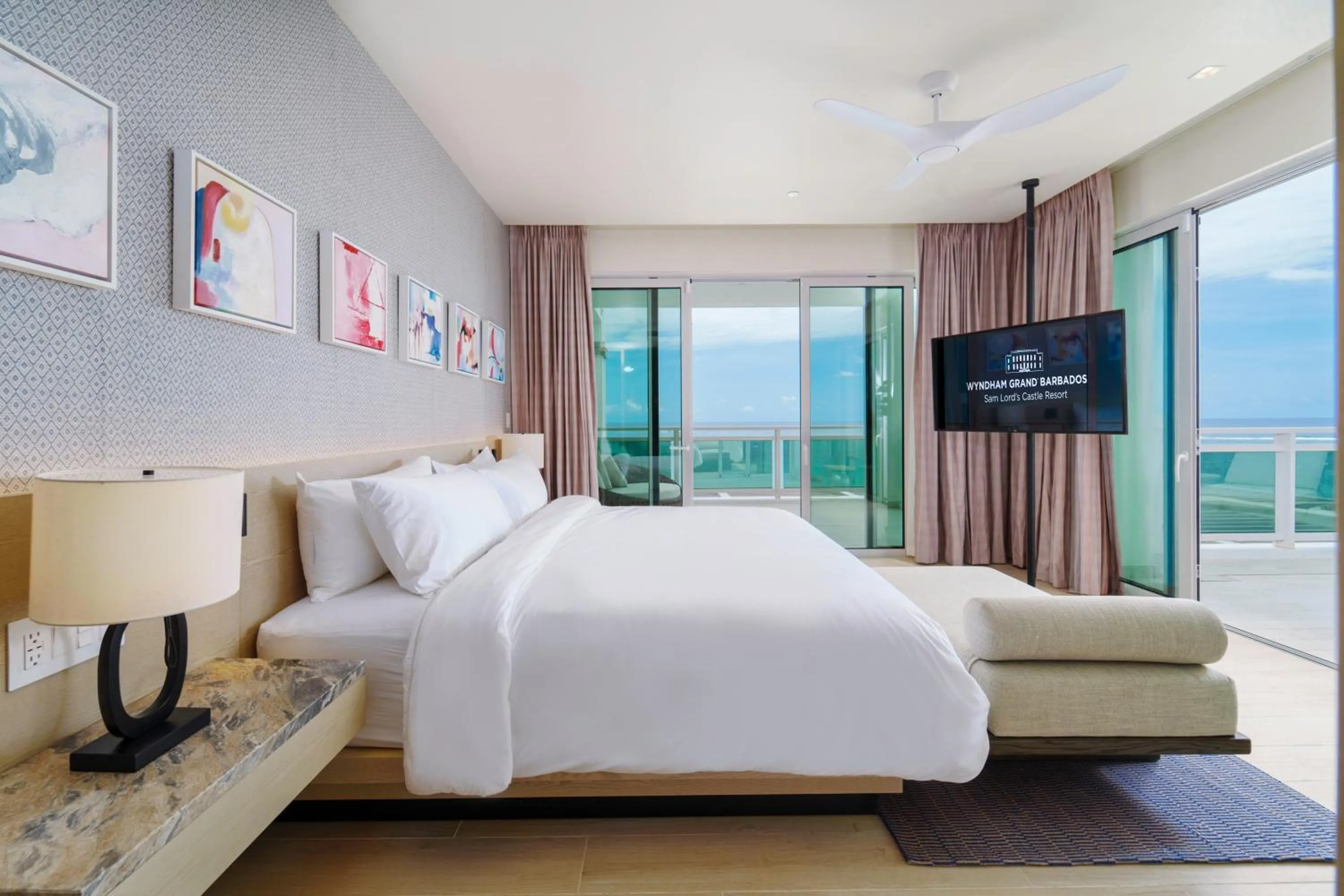 Bed in Wyndham Grand Barbados Sam Lords Castle All Inclusive Resort