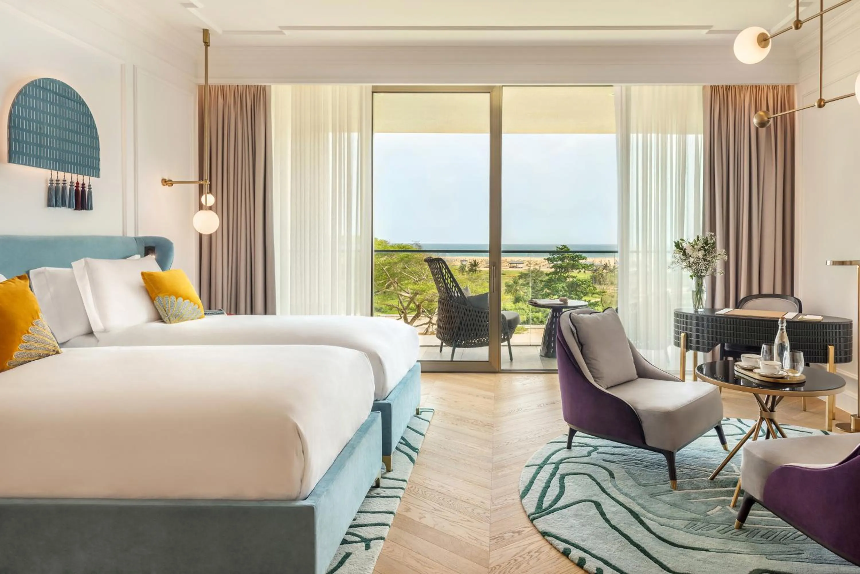 Seating area, Bed in Sofitel Cotonou Marina Hotel & Spa