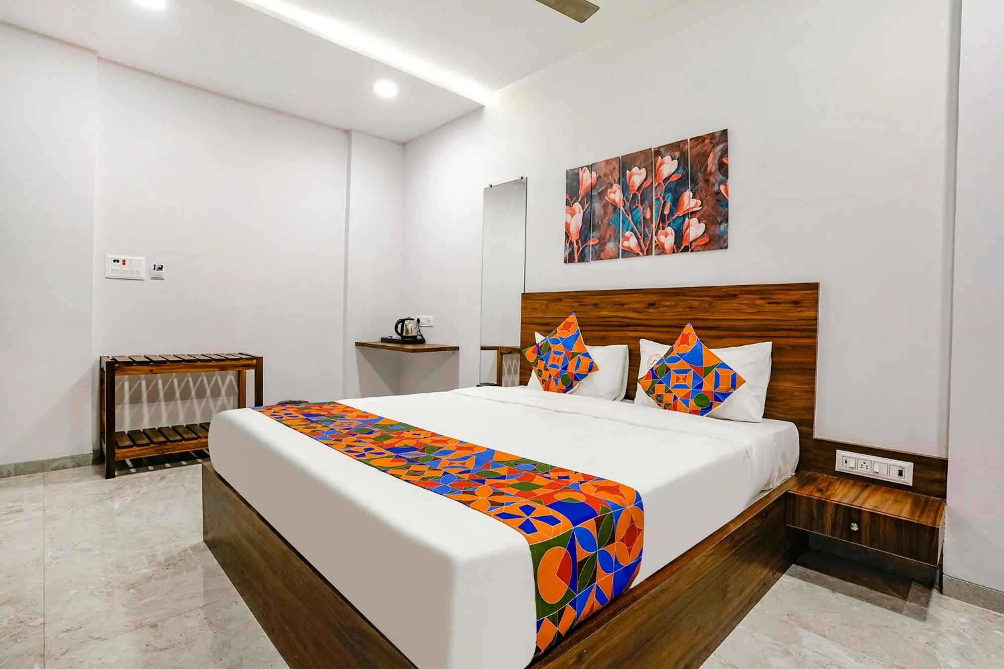 Bed in FabHotel Swaraj