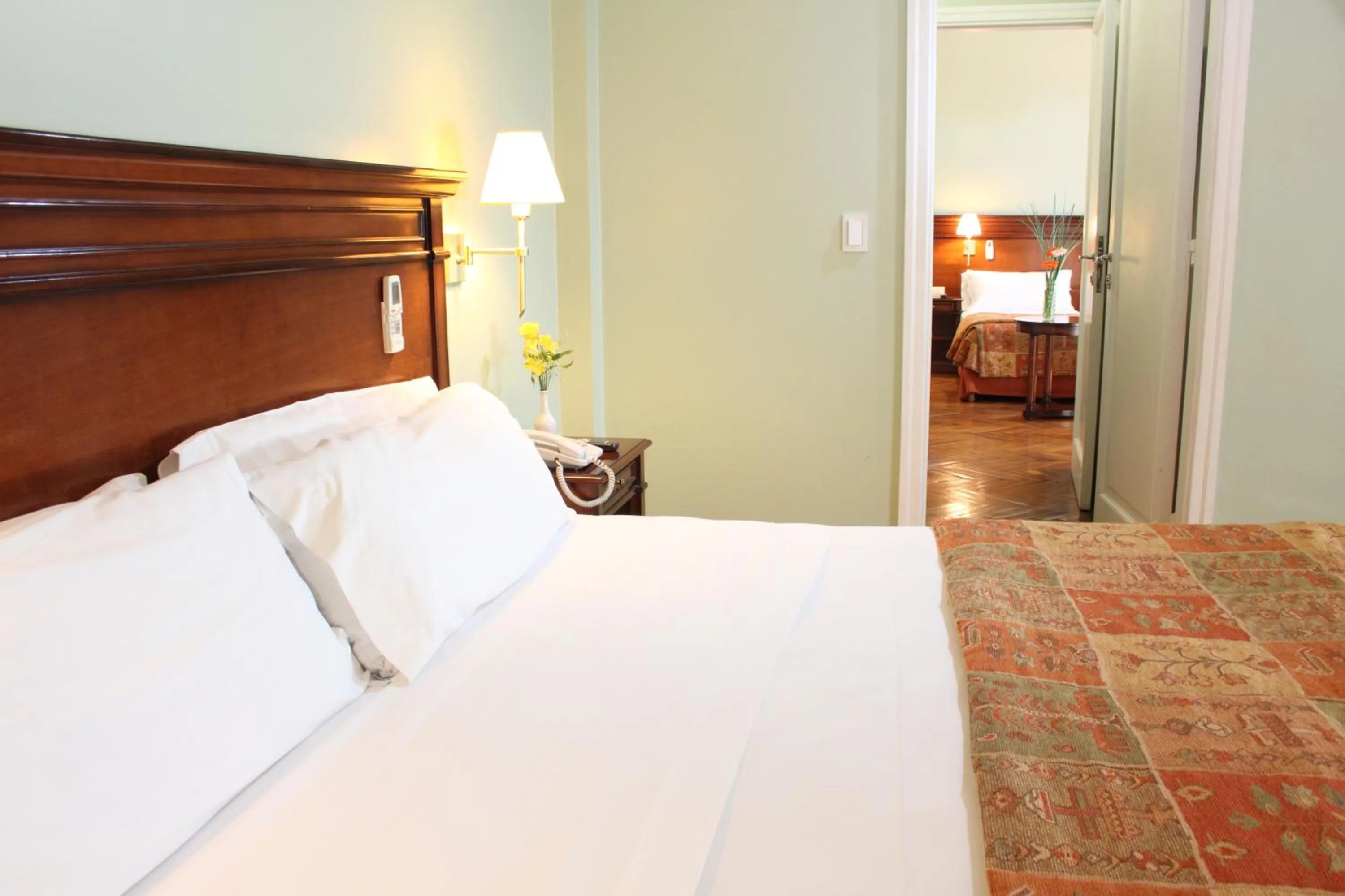 Bed in Hotel Colonial San Nicolás